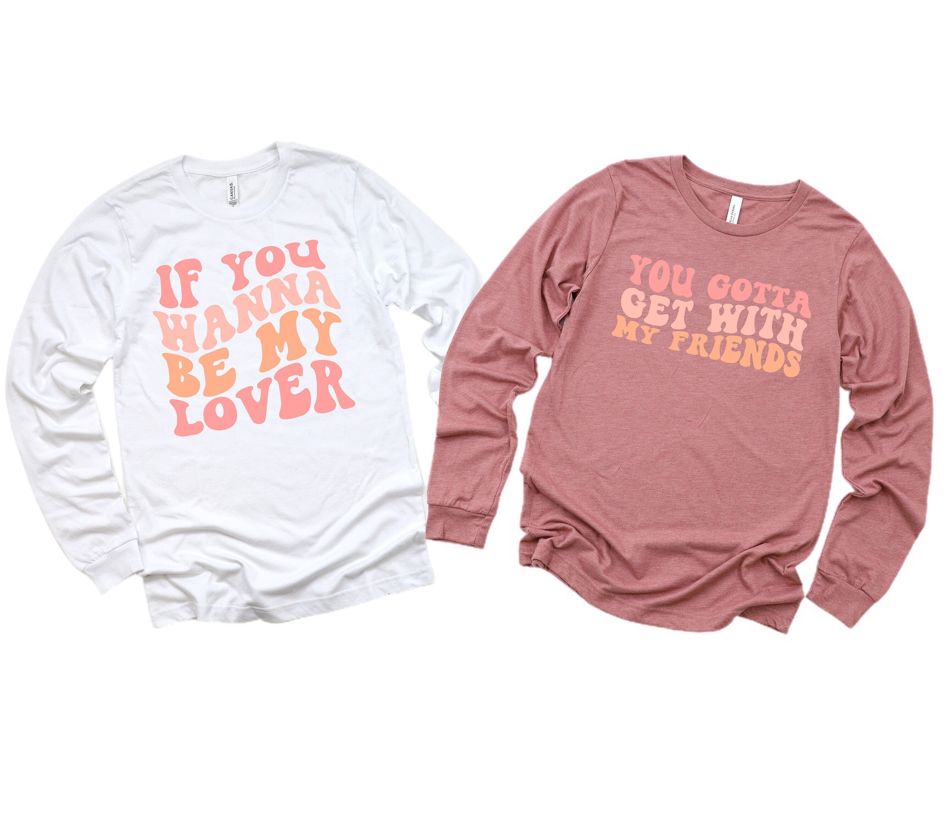 Wavy Lover and Friends, Retro Batch Shirts, Bachelorette Party Shirts, Get With My Friends,