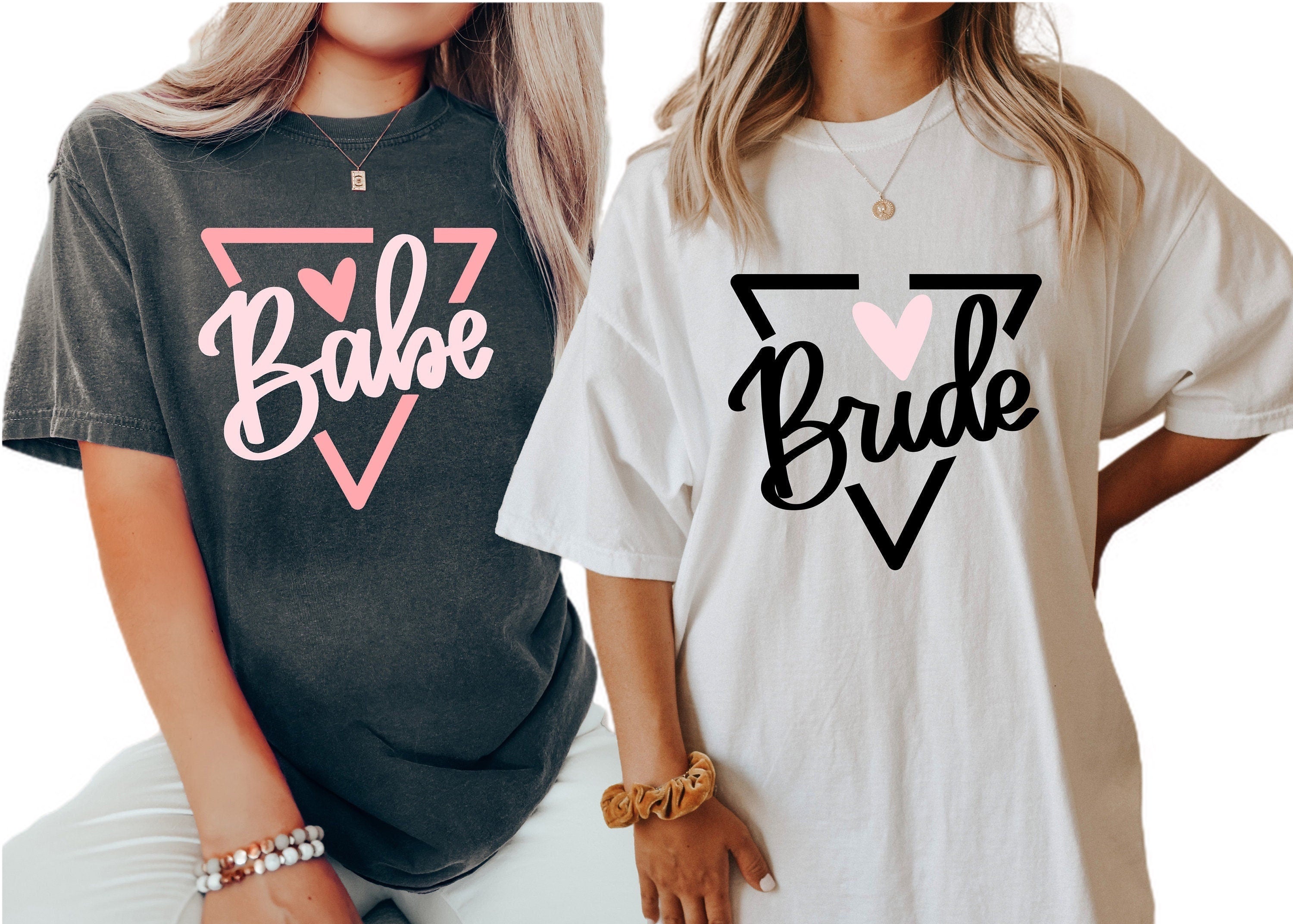 Vintage Washed Tee, Bachelorette Party Shirts, Babe Valentines Day, Bride Script T-Shirt, Retro