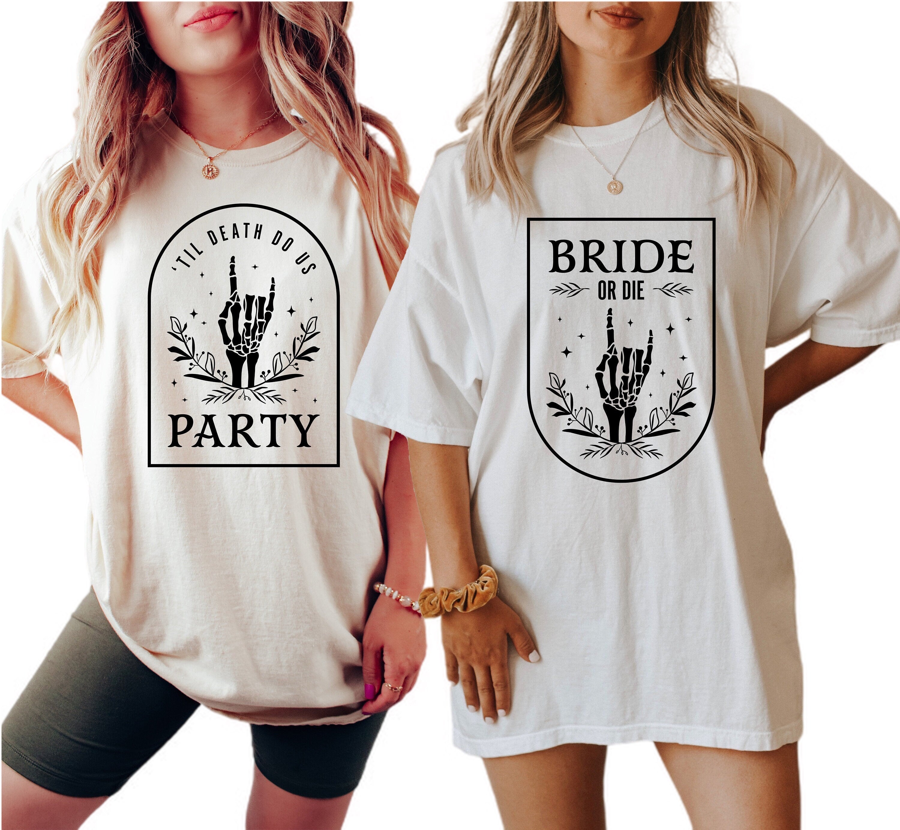 Vintage Washed Tee, Bachelorette Party Shirts, Bride or Die, Till Death Do Us Party Tee, Retro