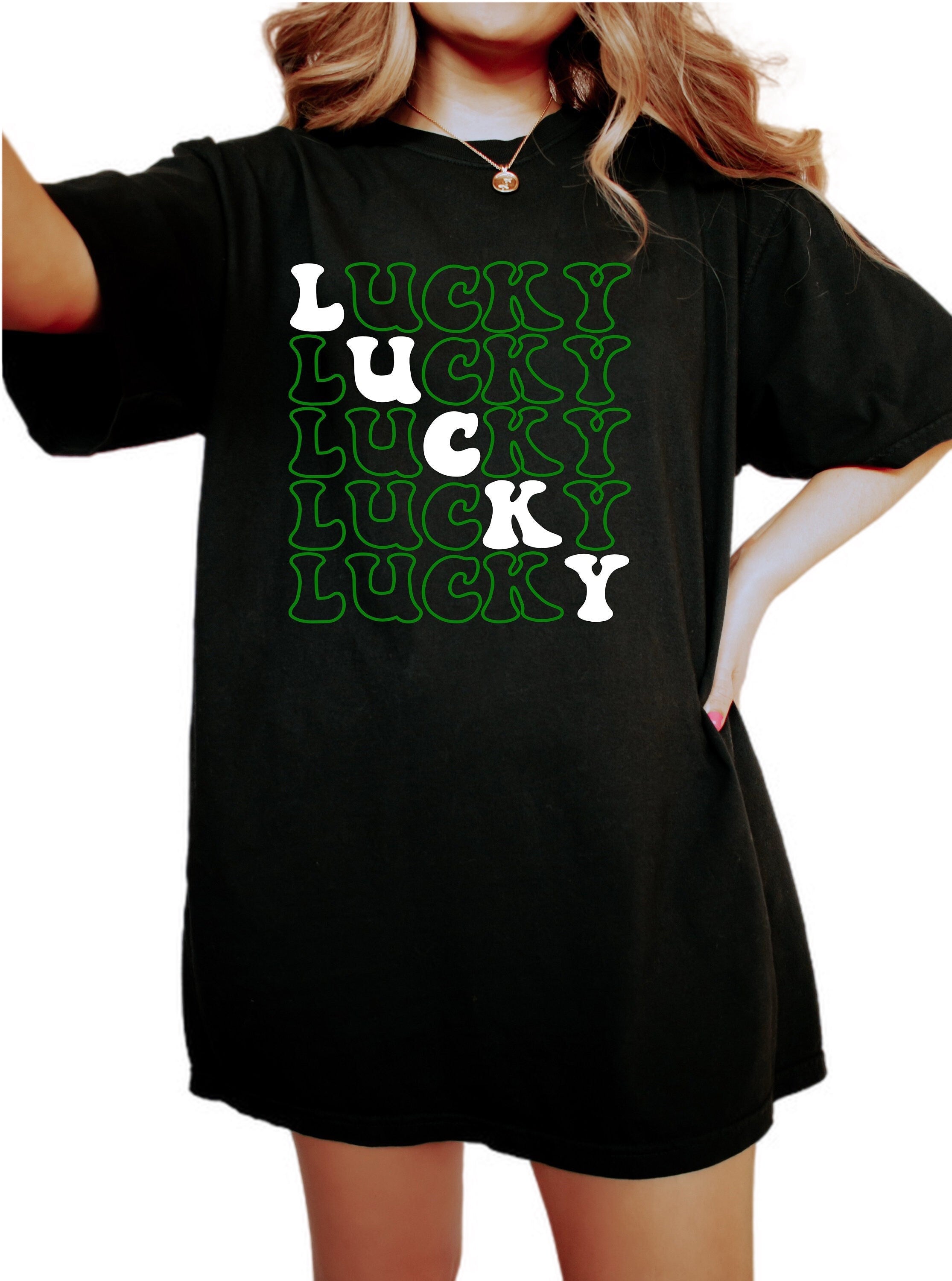 Retro St Patty's Day Vintage Washed Shirt, Lucky Babe Shirt, Vintage St Patrick's Day Shirt, Day