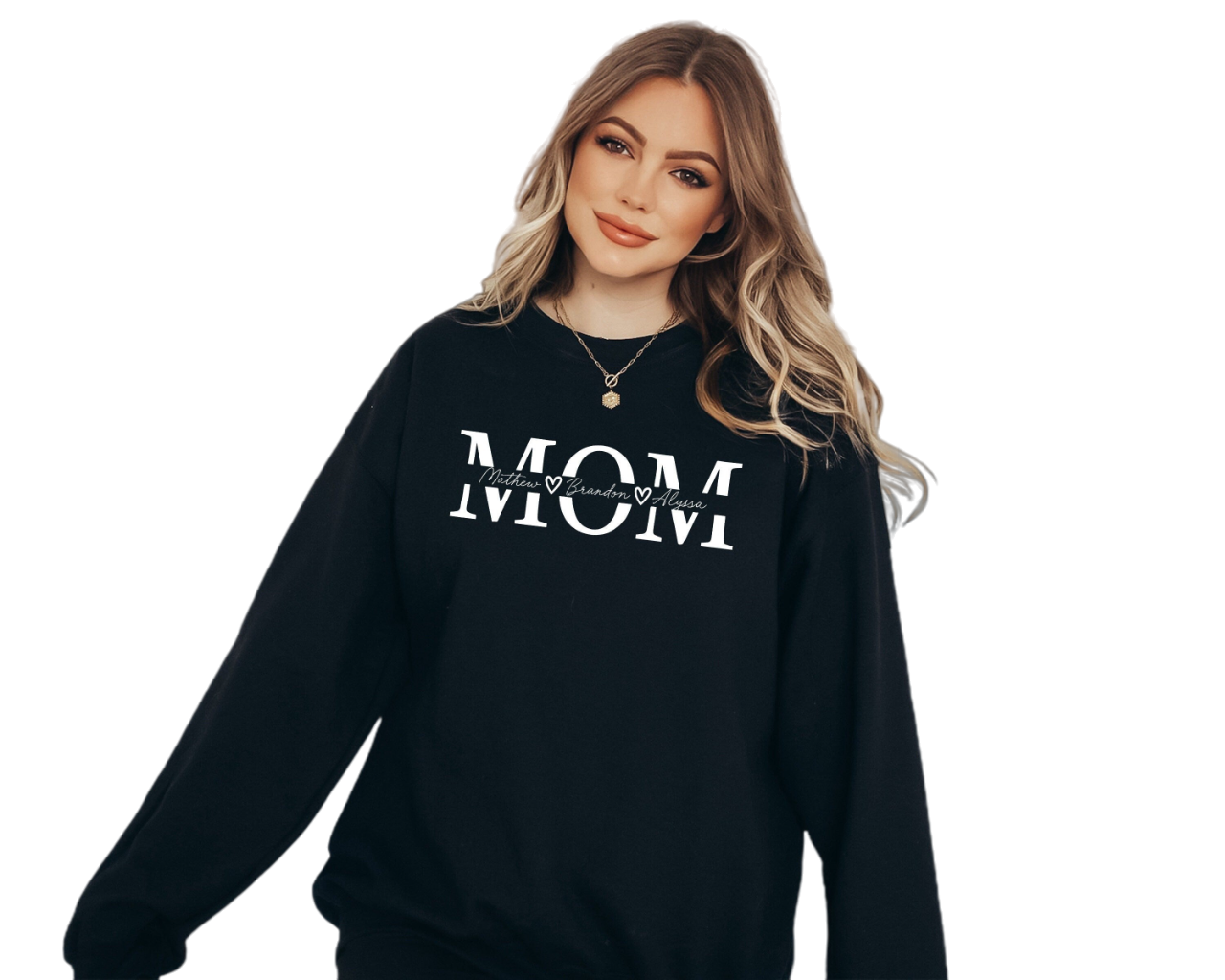 Custom Crewneck Sweater, Moms Garden Kids Birth Names, Girl Mom, Mom Sweatshirt, Script Names, Mom