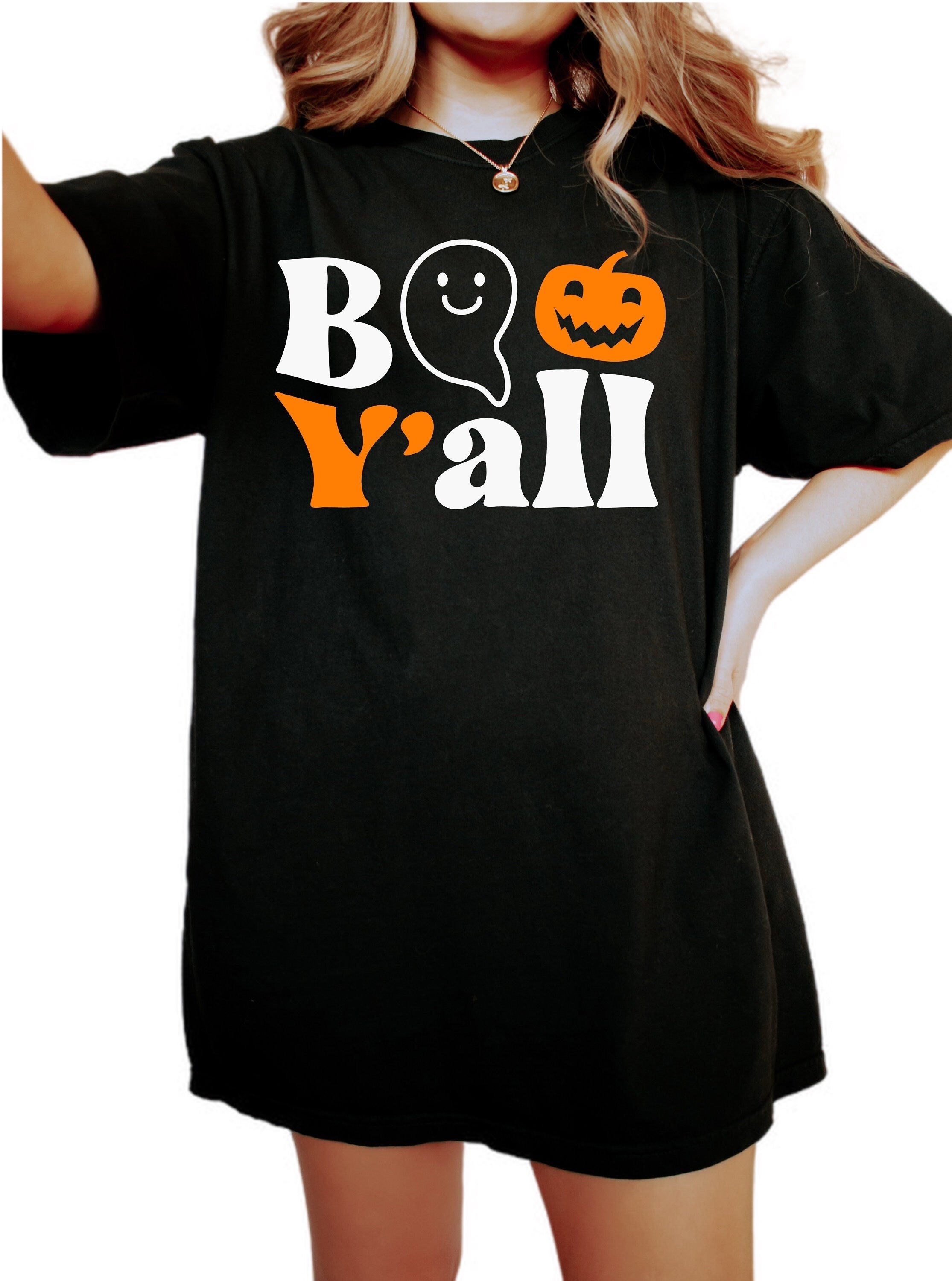 Retro Halloween Vintage Washed shirt, Boo Y'all Halloween, Vintage Ghost Halloween Shirt, Witch