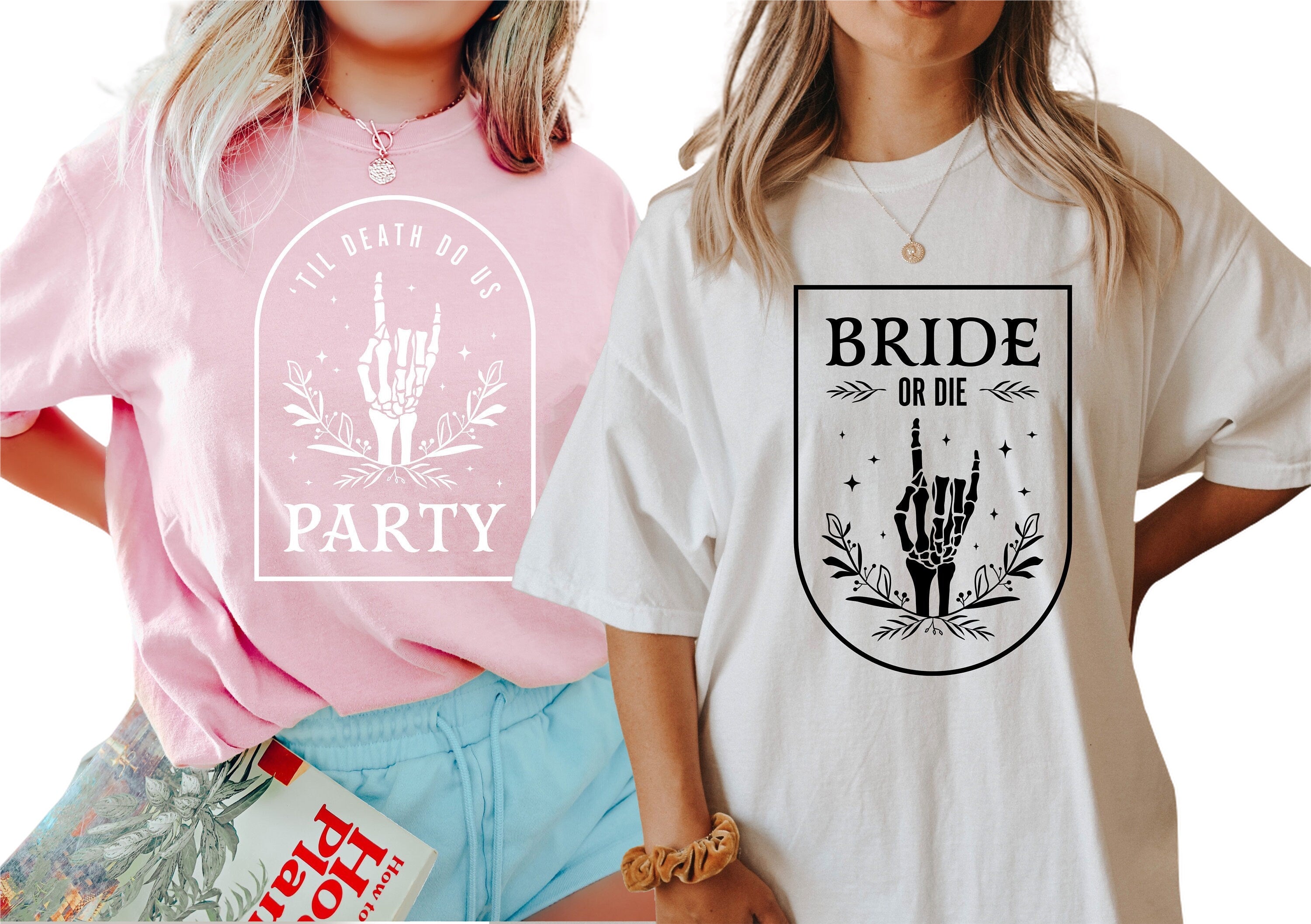 Vintage Washed Tee, Bachelorette Party Shirts, Bride or Die, Till Death Do Us Party Tee, Retro