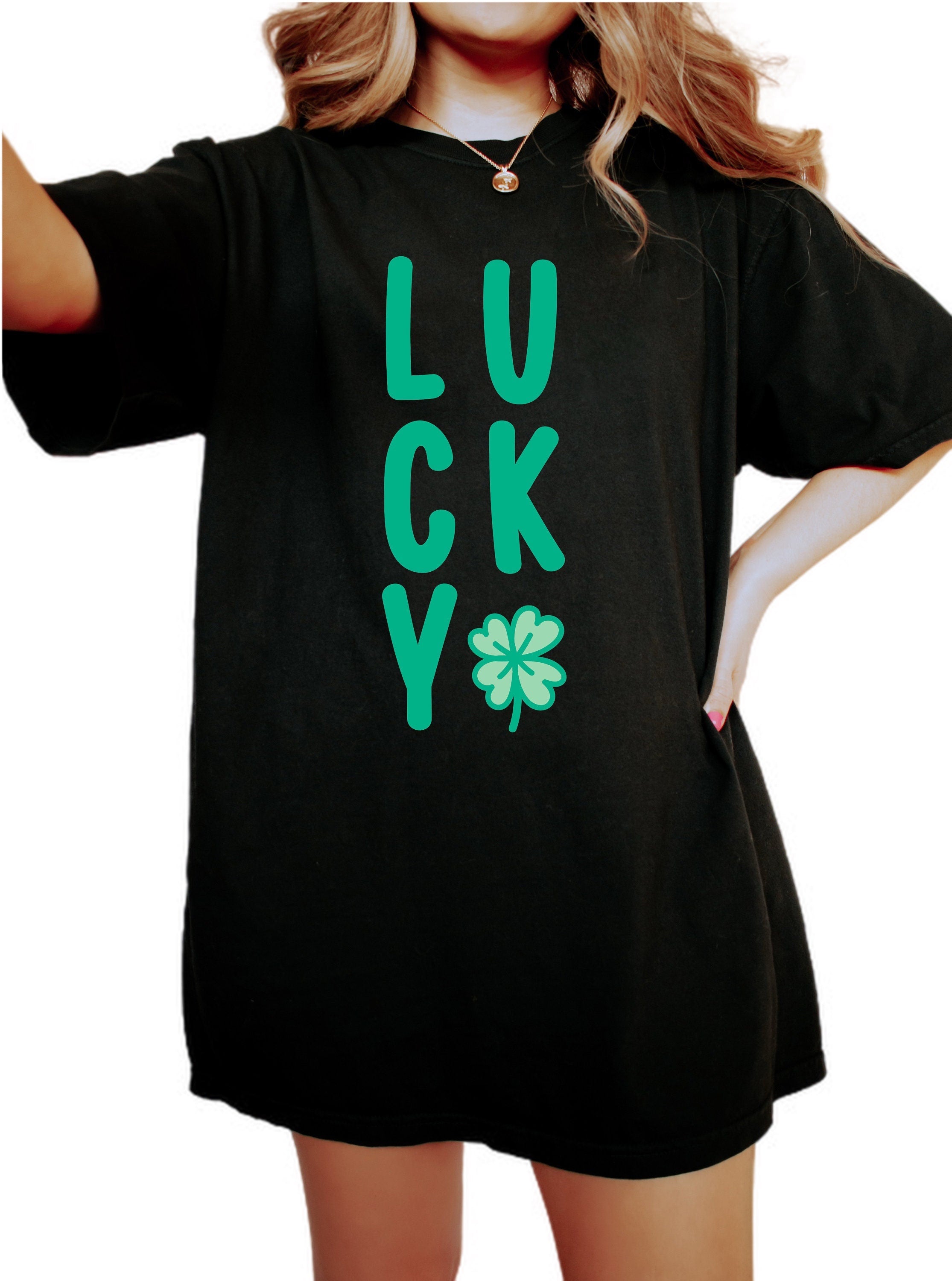 Retro St Patty's Day Vintage Washed Shirt, Lucky Babe Shirt, Vintage St Patrick's Day Shirt, Day