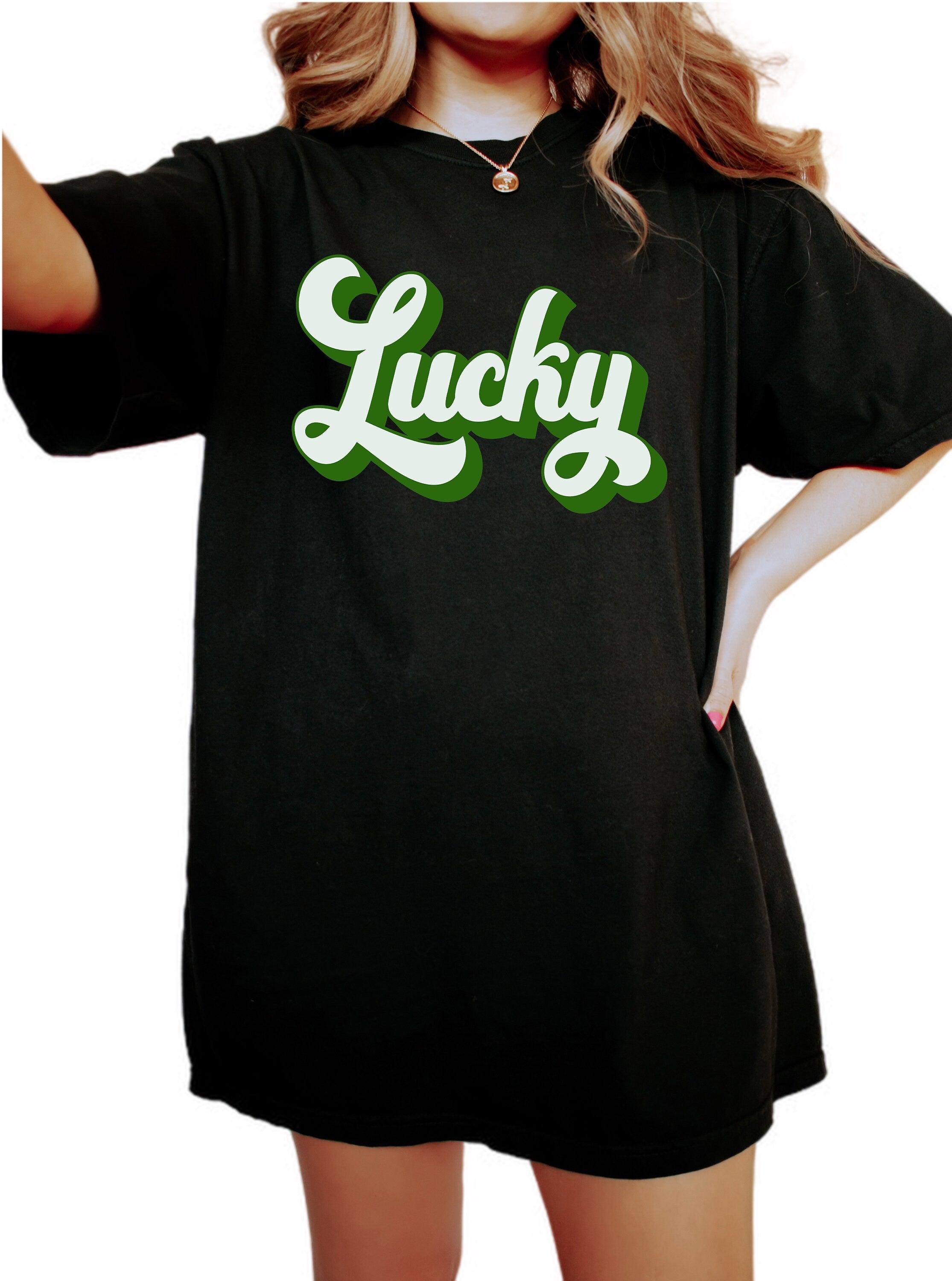 Retro St Patty's Day Vintage Washed Shirt, Feeling Lucky Shirt, Vintage St Patrick's Day Shirt, Day