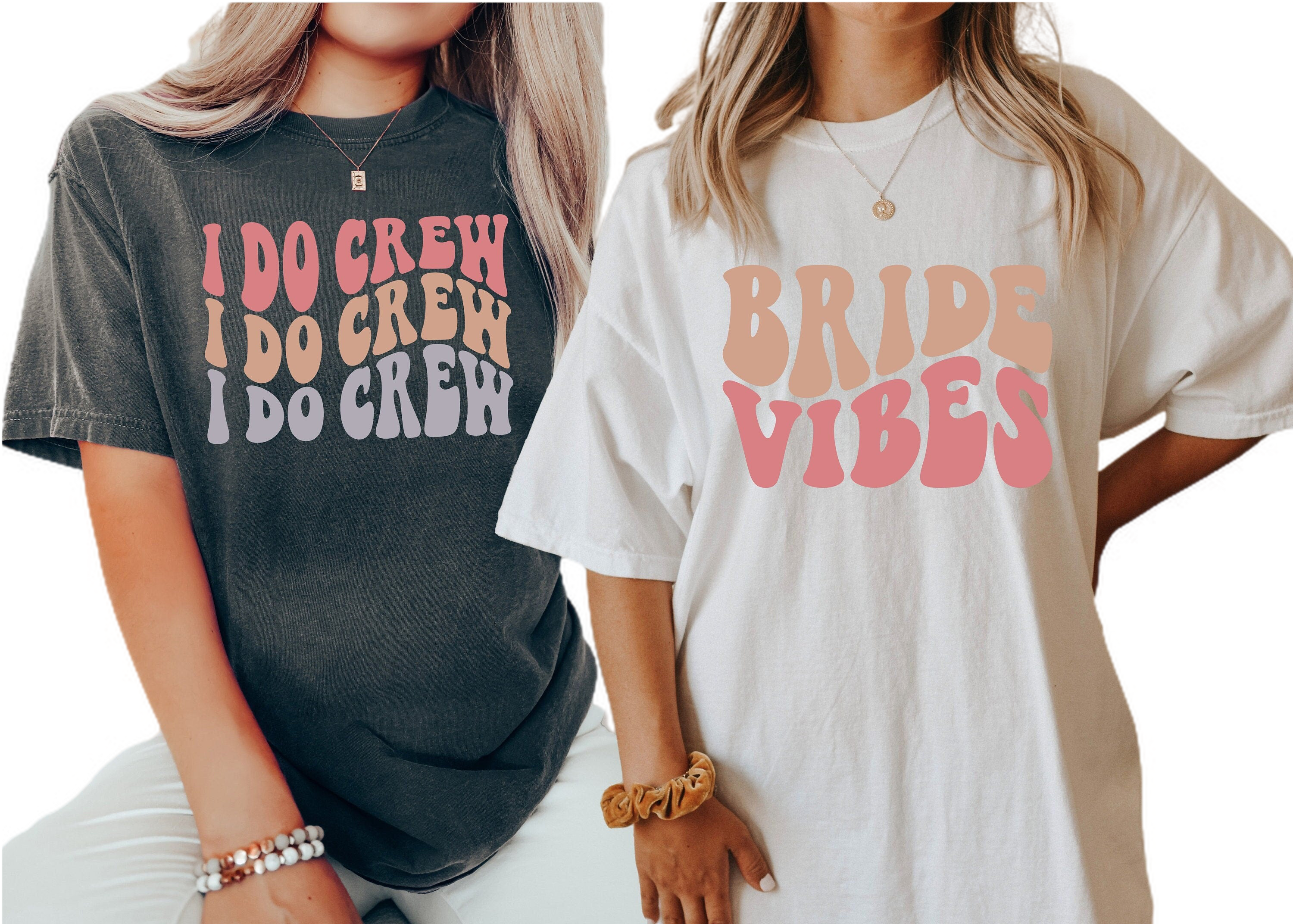 Comfort Colors Tee, Bachelorette Party Shirts, I Do Crew, Bride Vibes Boho T-Shirt, Retro Graphic Tee ,Bridal Party Shirts, Girls Trip