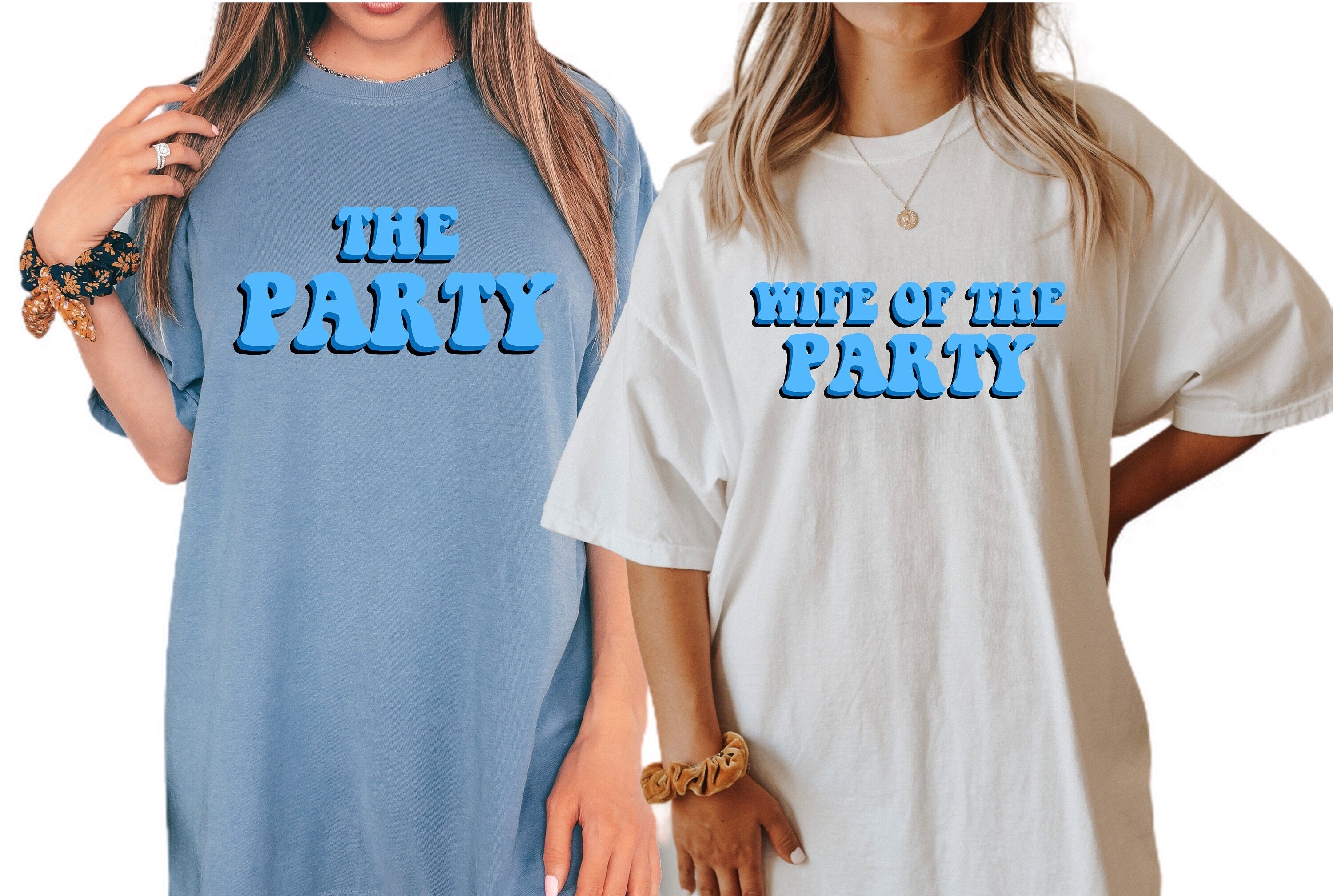 Vintage Washed Tee, Bachelorette Party Shirts, Wife Of The Party,We Like To Party T-Shirt,Retro