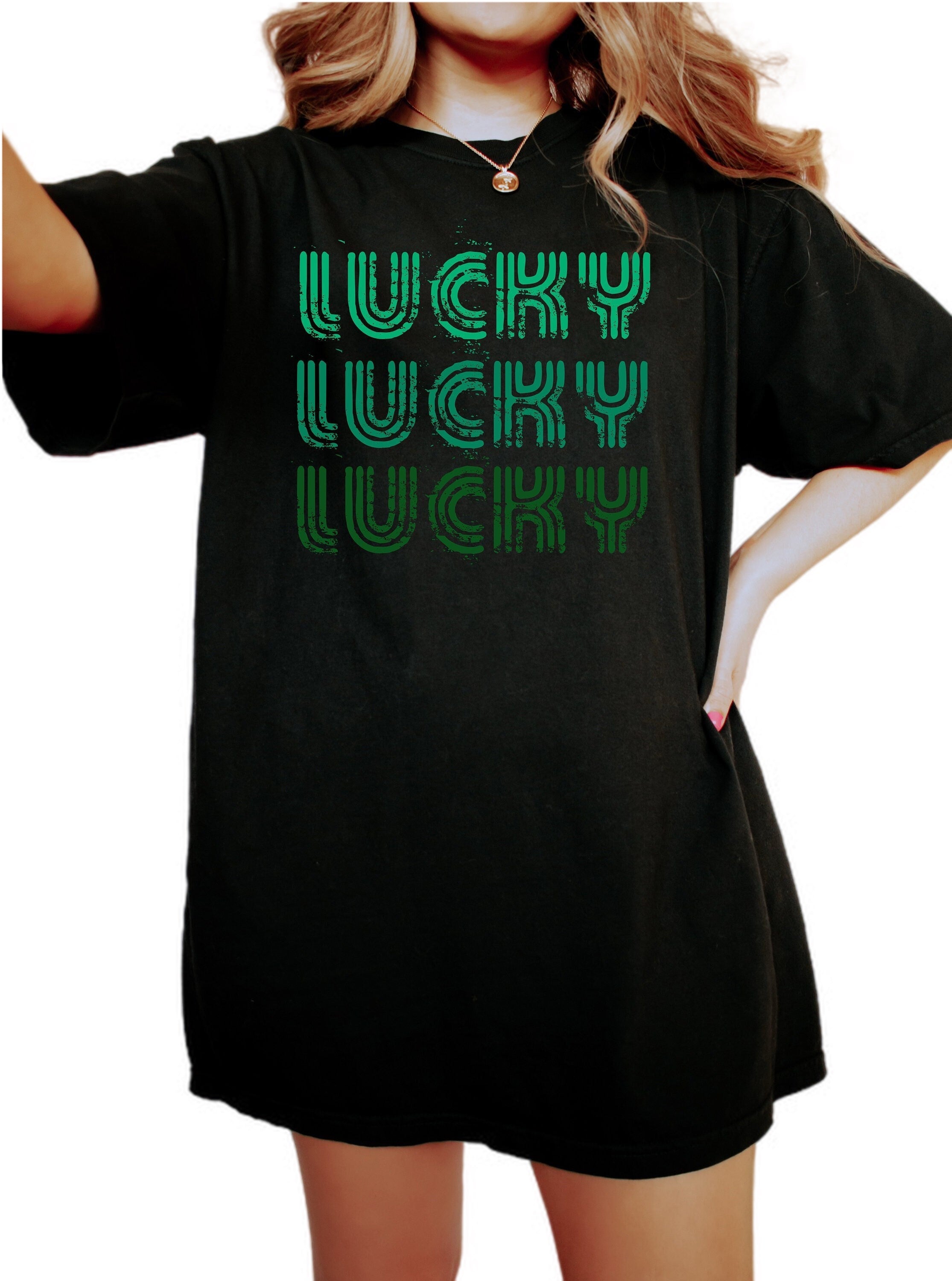 Retro St Patty's Day Vintage Washed Shirt, Lucky Babe Shirt, Vintage St Patrick's Day Shirt, Day