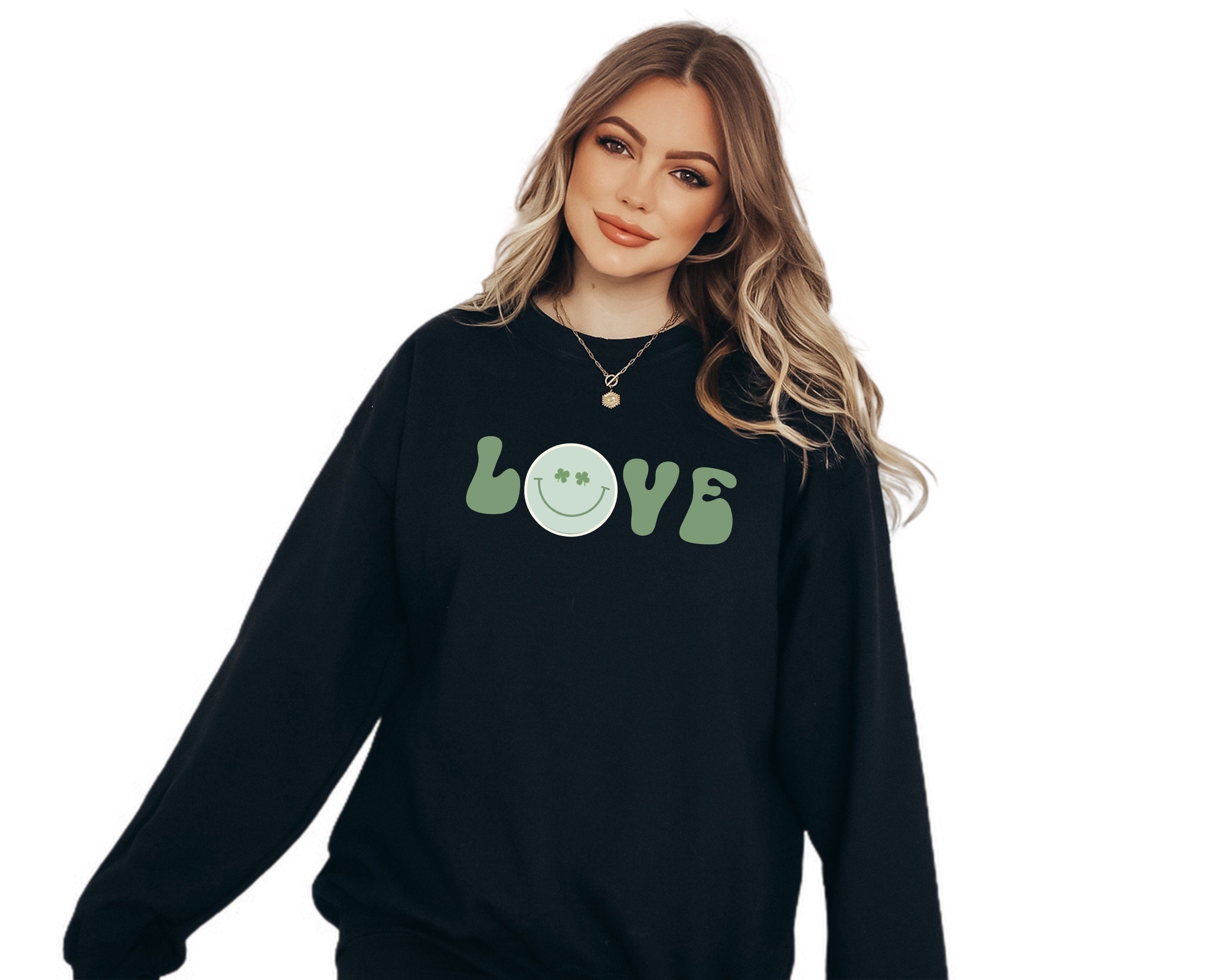 Feeling Lucky Sweatshirt, Lucky Love Sweater, St Patricks Day Sweatshirt, Lucky Pullover, Womens