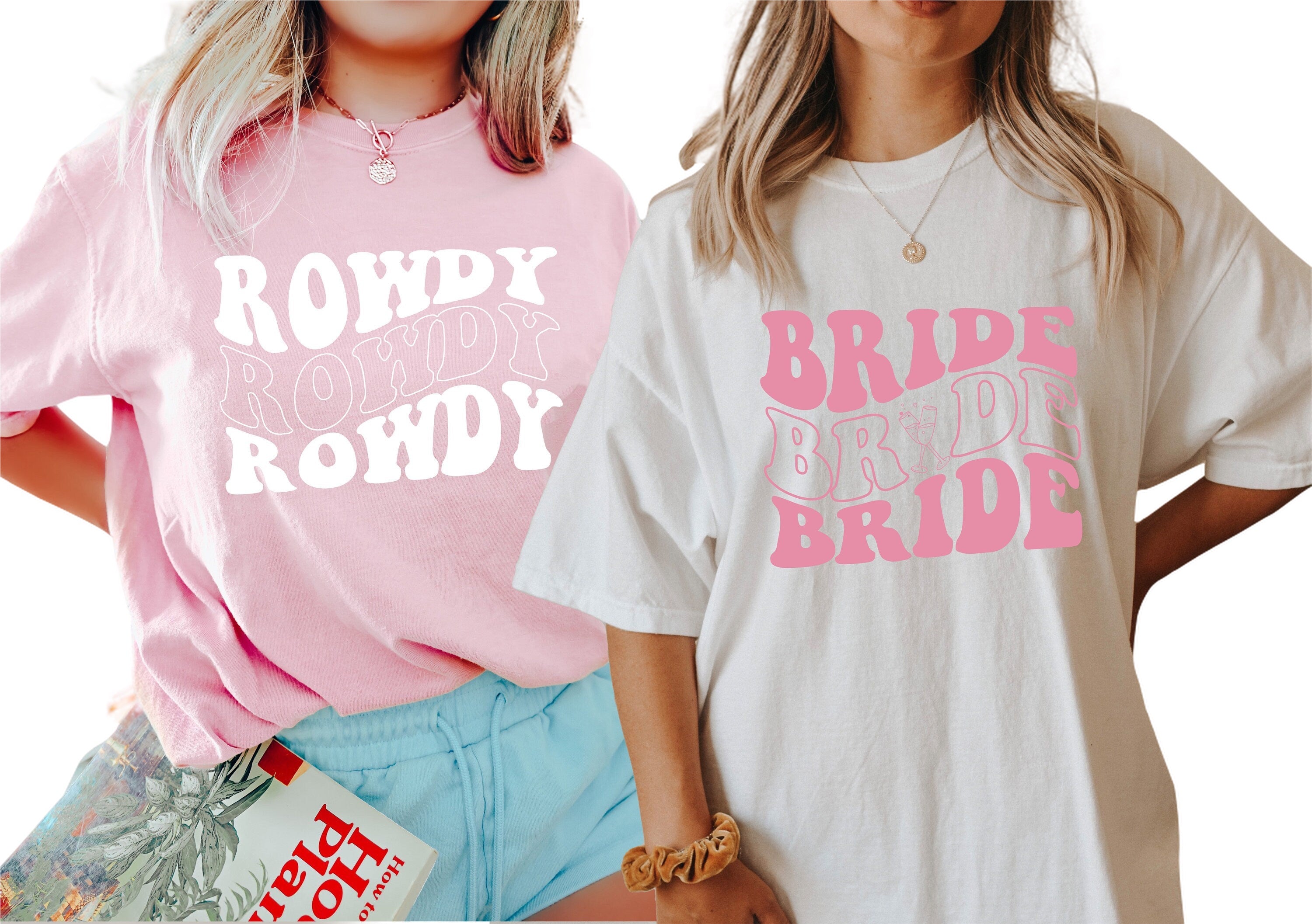 Vintage Washed Tee, Bachelorette Party Shirts, Getting Rowdy, Getting Hitched Boho T-Shirt, Retro