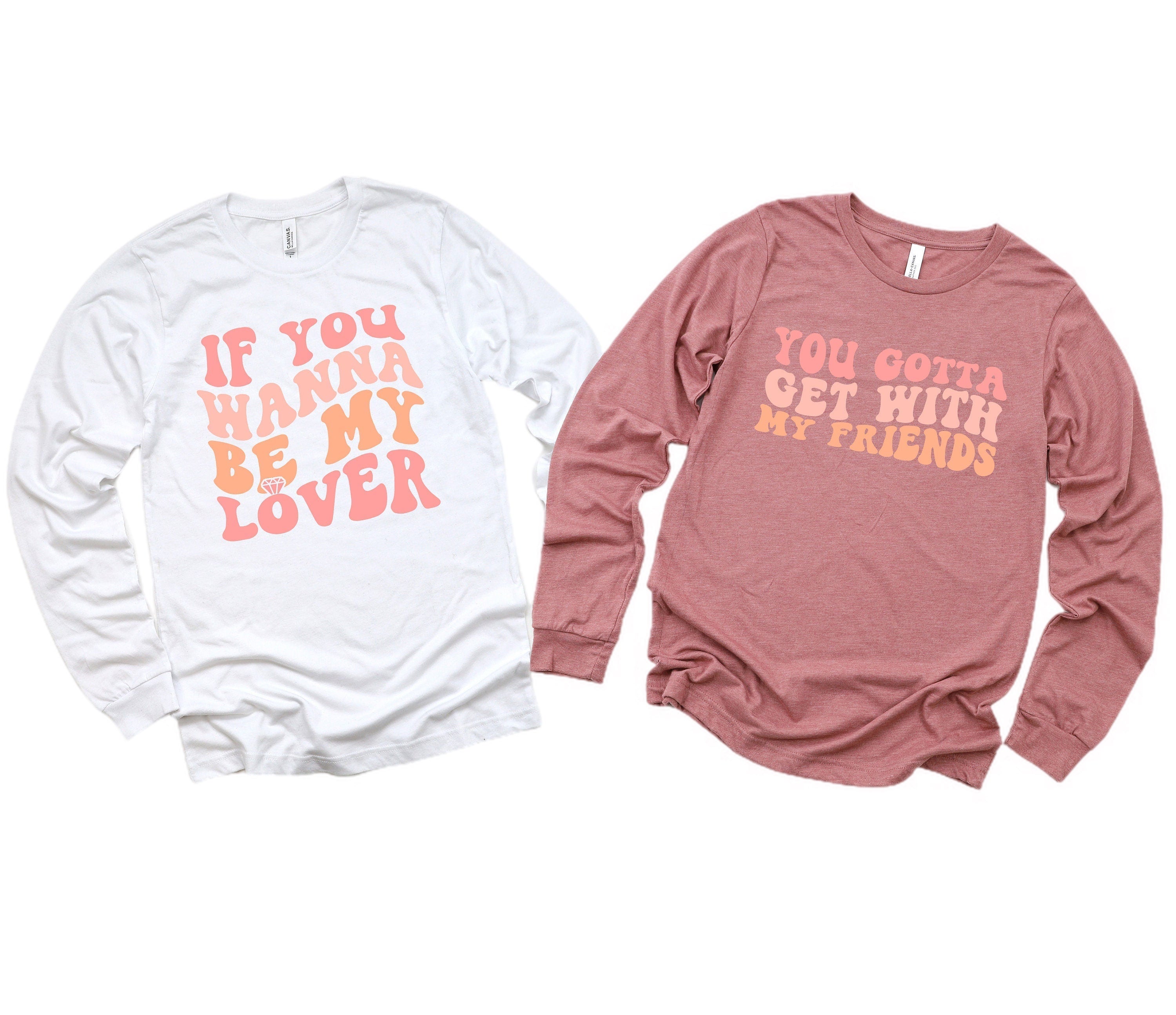 Wavy Lover and Friends, Retro Batch Shirts, Bachelorette Party Shirts, Get With My Friends,