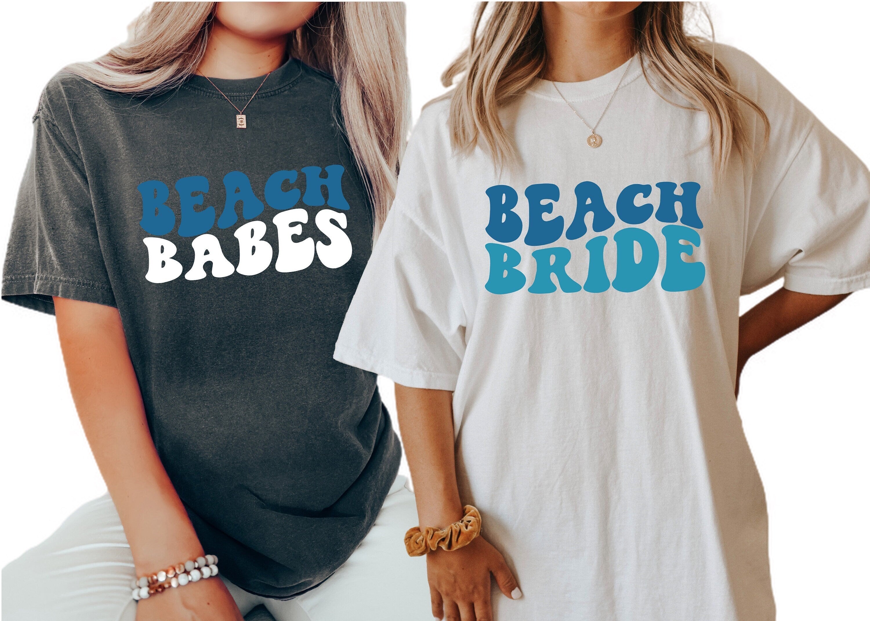 Vintage Washed Tee, Bachelorette Party Shirts, Beach Babe, Beach Bride Boho T-Shirt, Retro Graphic