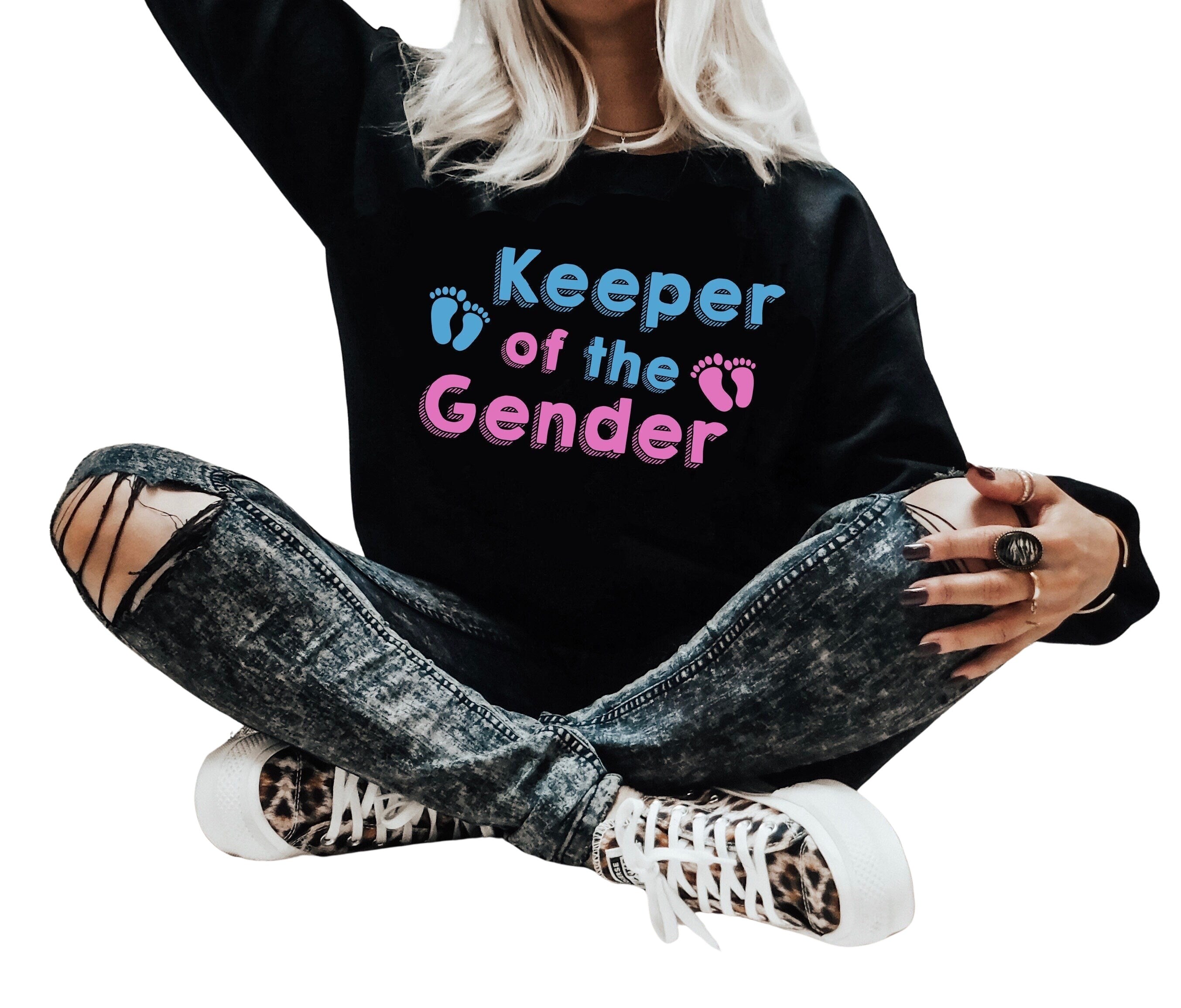 Gender Reveal Shirt, Keeper of the Gender Sweatshirt, Gender Reveal Party Shirt, Gender Reveal Gift, Reveal Party, Gender Reveal Ideas