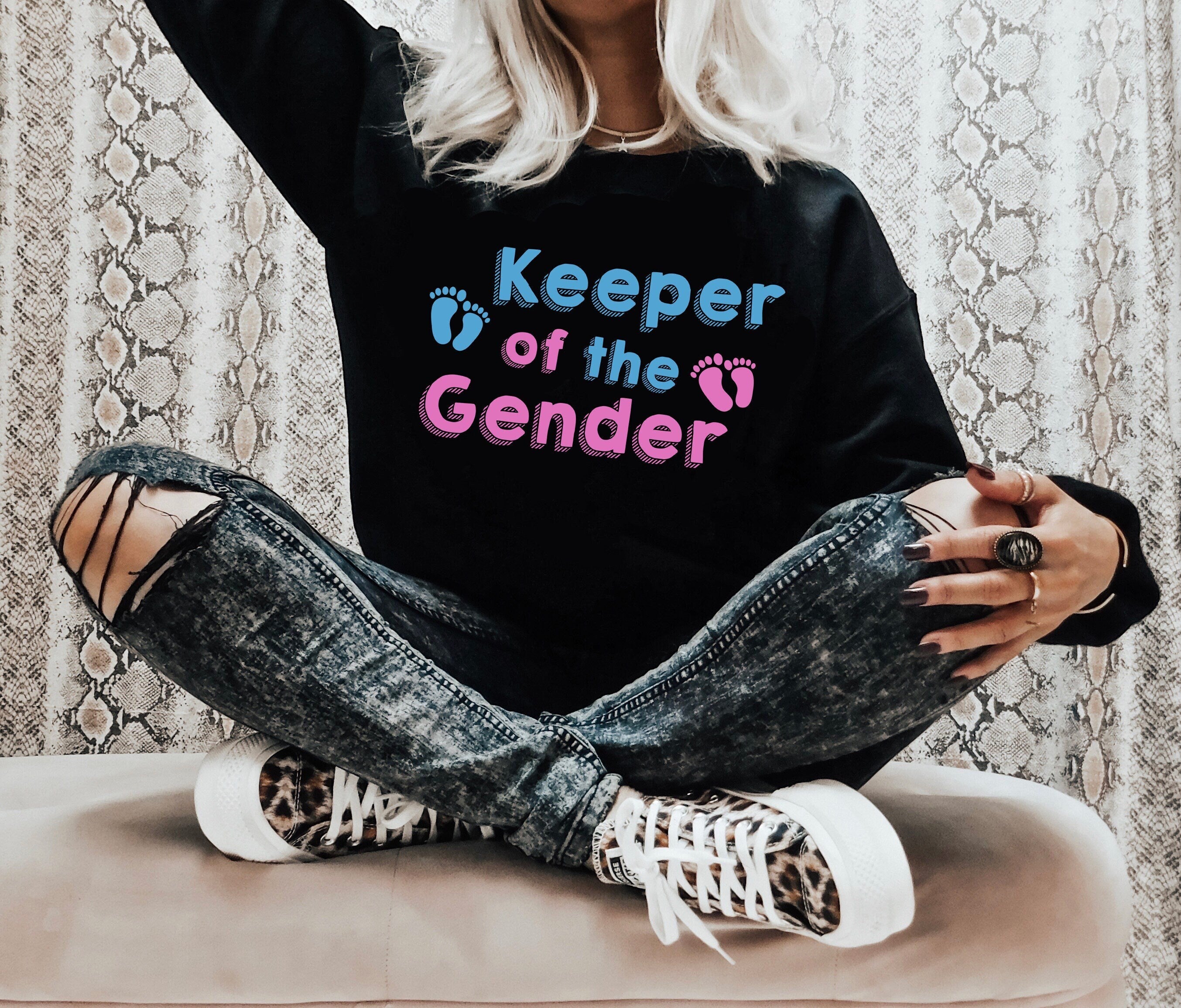 Gender Reveal Shirt, Keeper of the Gender Sweatshirt,  Gender Reveal Party Shirt, Gender Reveal Gift, Reveal Party, Gender Reveal Ideas