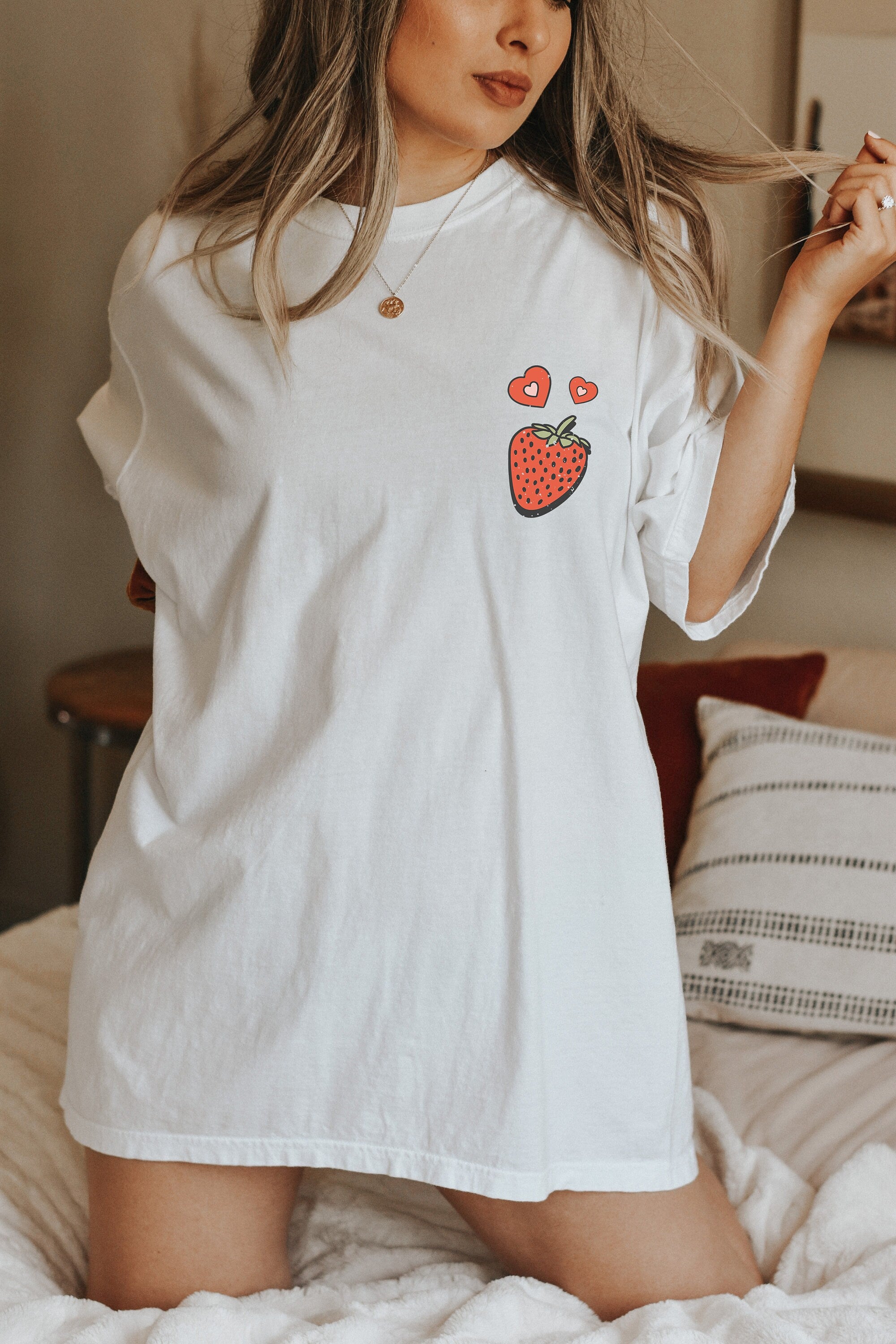 Home Grown Strawberry Comfort Colors Shirt, Retro Strawberry Tee, Vintage For Woman, Oversized Shirt, Homegrown Crewneck Sweatshirt