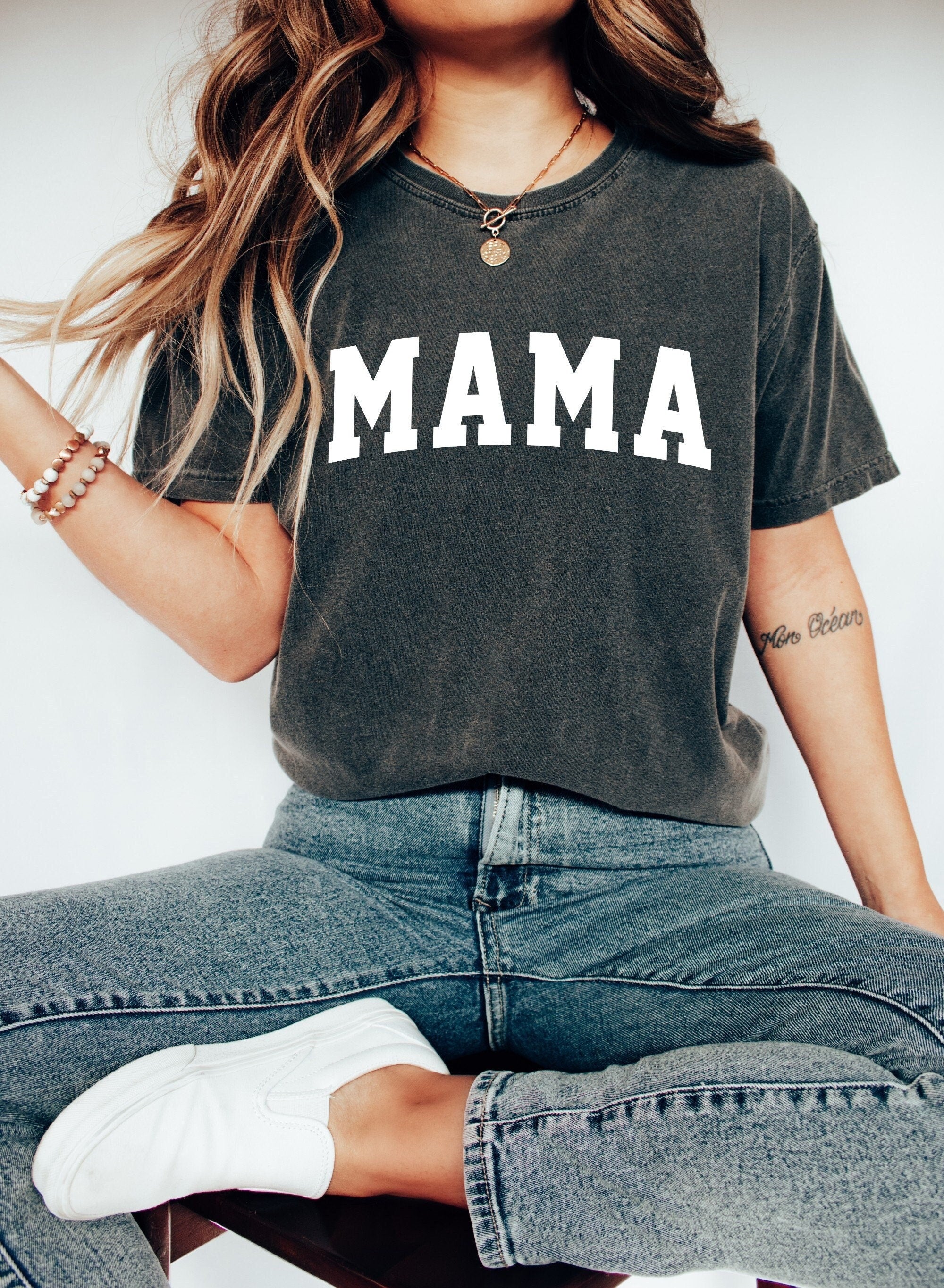 Comfort Colors Tee, MAMA SHIRT, New Mom Shirt, Pregnancy Announcement, Mothers Day Gift, Mom of Boys, Girl Mama, MAMA