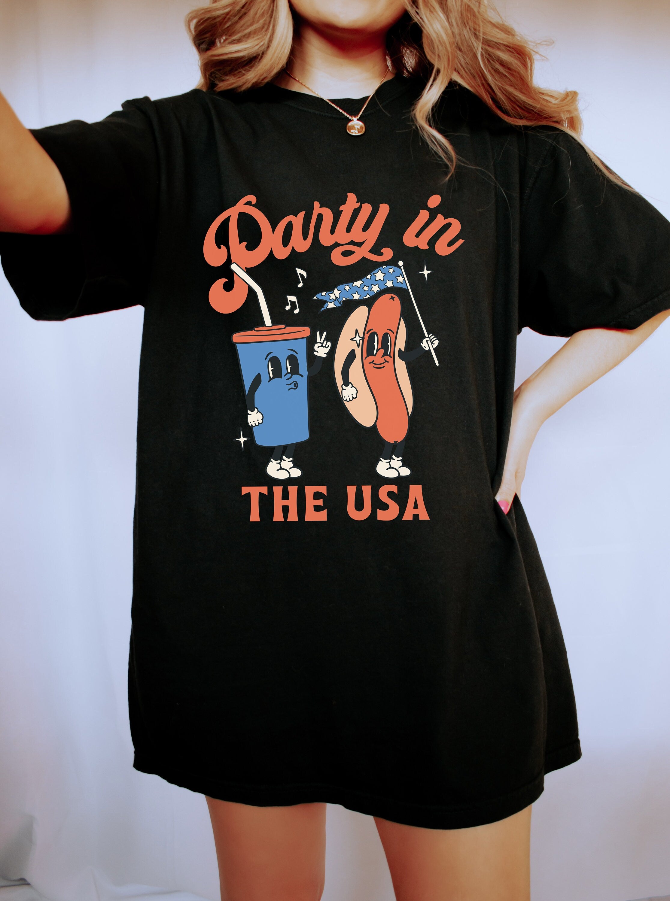 Retro Party in the USA shirt, 4th of July tee, Retro funny fourth shirt, Womens 4th of July shirt, America Patriotic Shirt, Independence Day