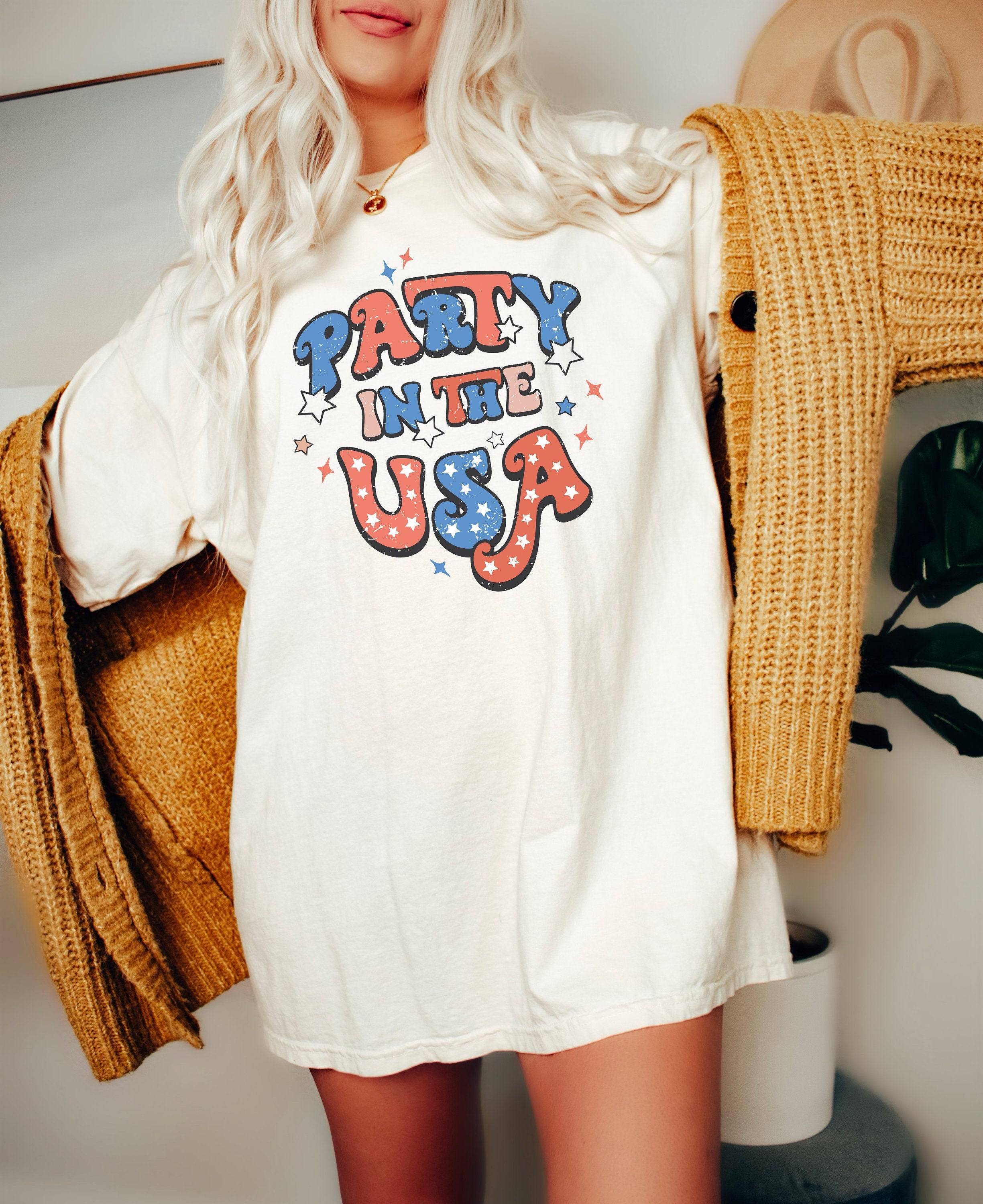 Retro Party in the USA shirt, 4th of July tee, Retro funny fourth shirt, Womens 4th of July shirt, America Patriotic Shirt, Independence Day