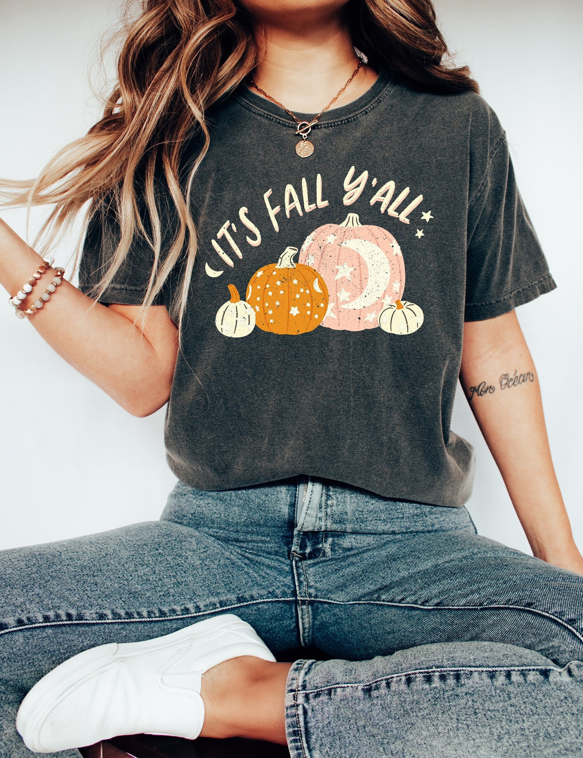 Retro Fall Comfort Colors shirt, It's Fall Y'all Shirt, Vintage Thanksgiving Shirt, Pumpkin Patch Shirt, Retro Fall Shirt, Fall Shirt