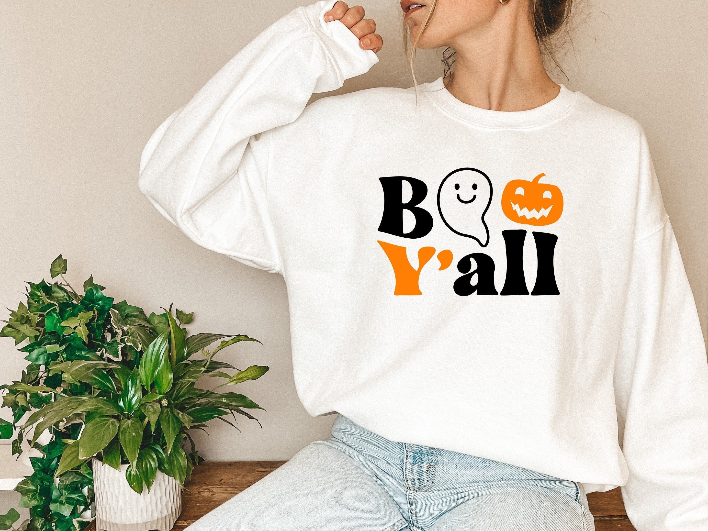 Halloween Shirt for Women, Jack-O-Lantern Shirt, Womens Boo Ghost Halloween costume Shirt, Cute Pumpkin Halloween Party trick or treat shirt