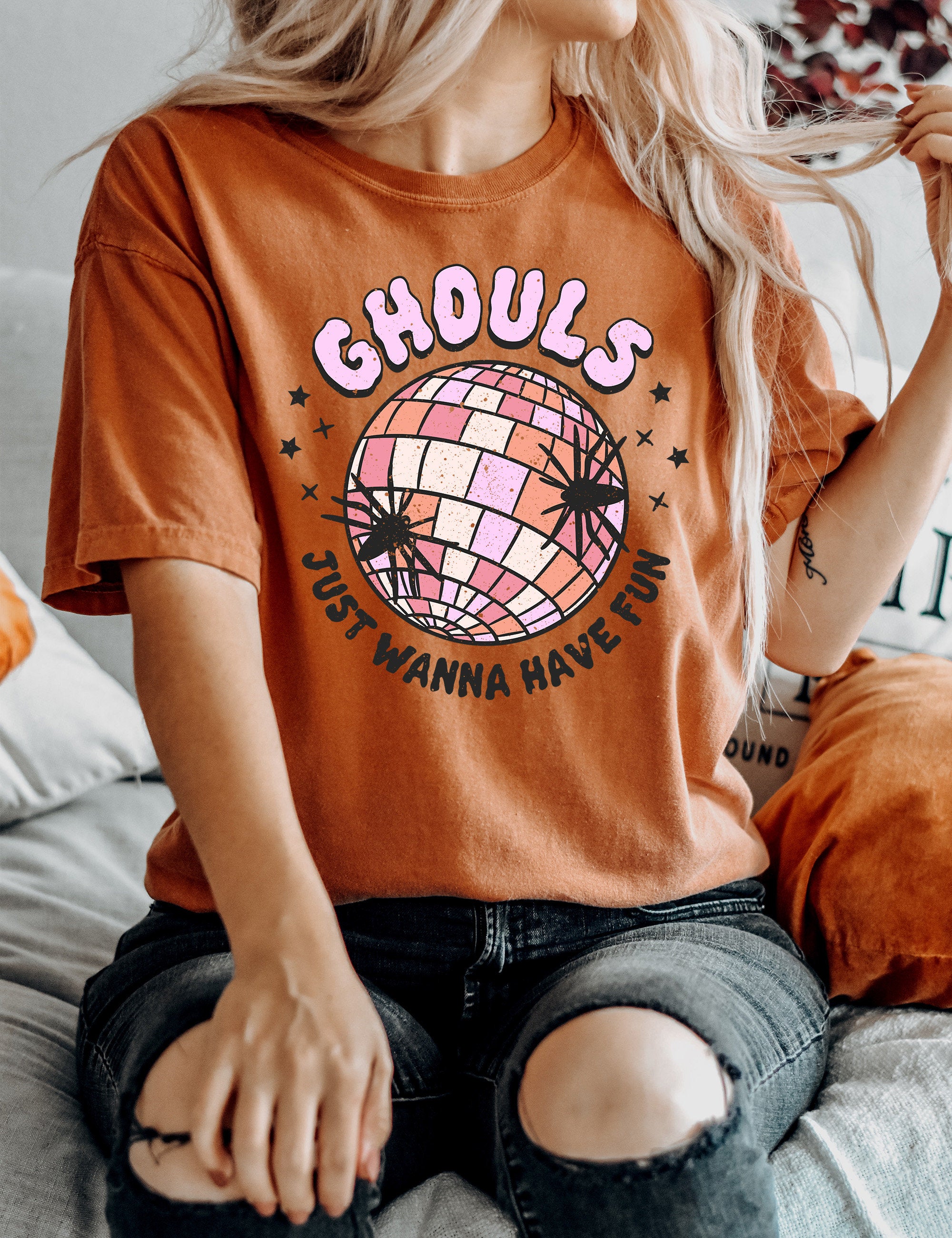 Retro Halloween Comfort Colors shirt, Ghouls Just Wanna Have Fun Shirt, Ghouls Night Out Shirt, Witch Shirt, Retro Fall Shirt, Fall Shirt