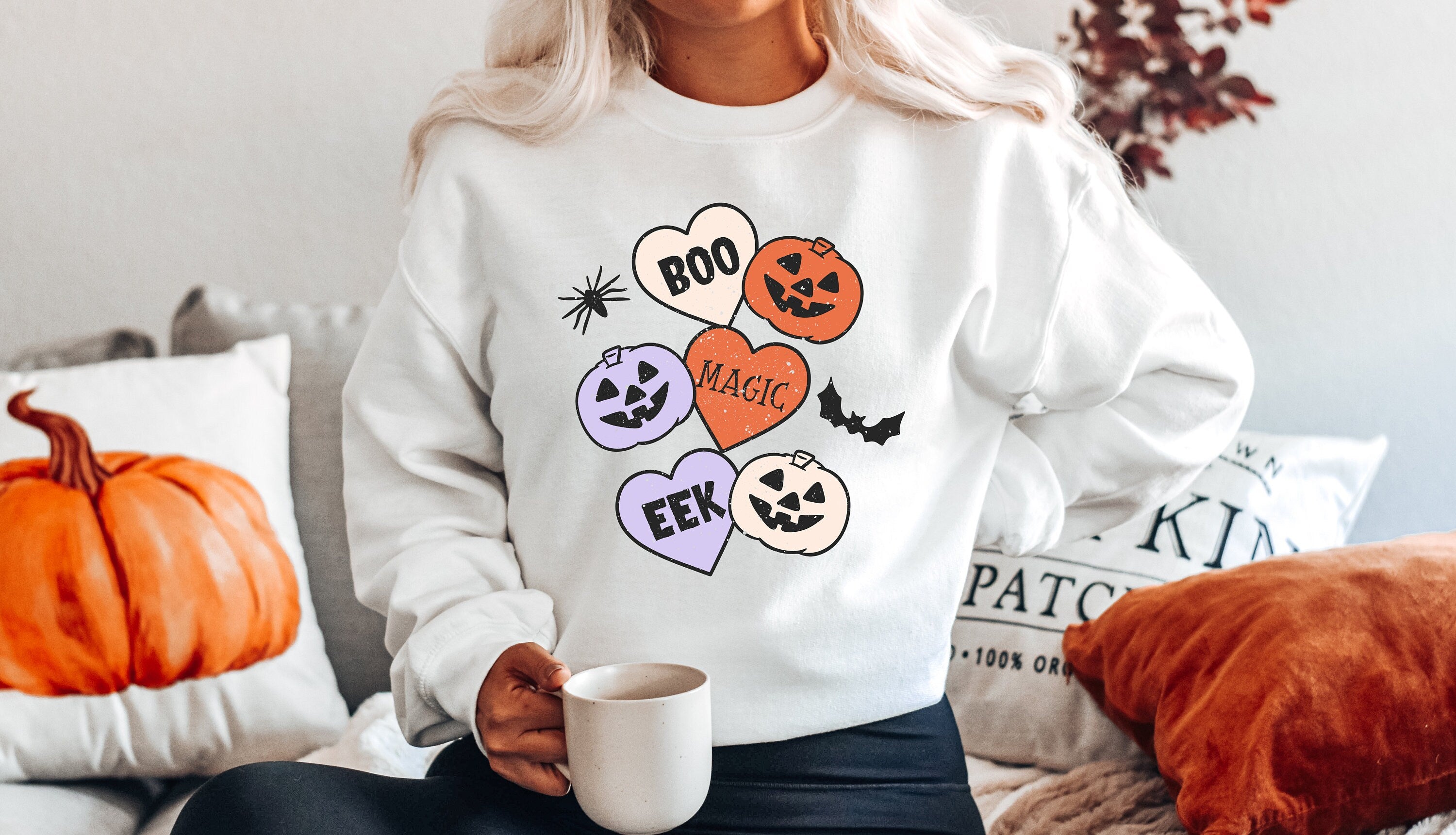 Pumpkins and Bats halloween tee, spooky mama halloween mom shirt, scary trick or treat, Boo shirt, womens cute pumpkin halloween graphic