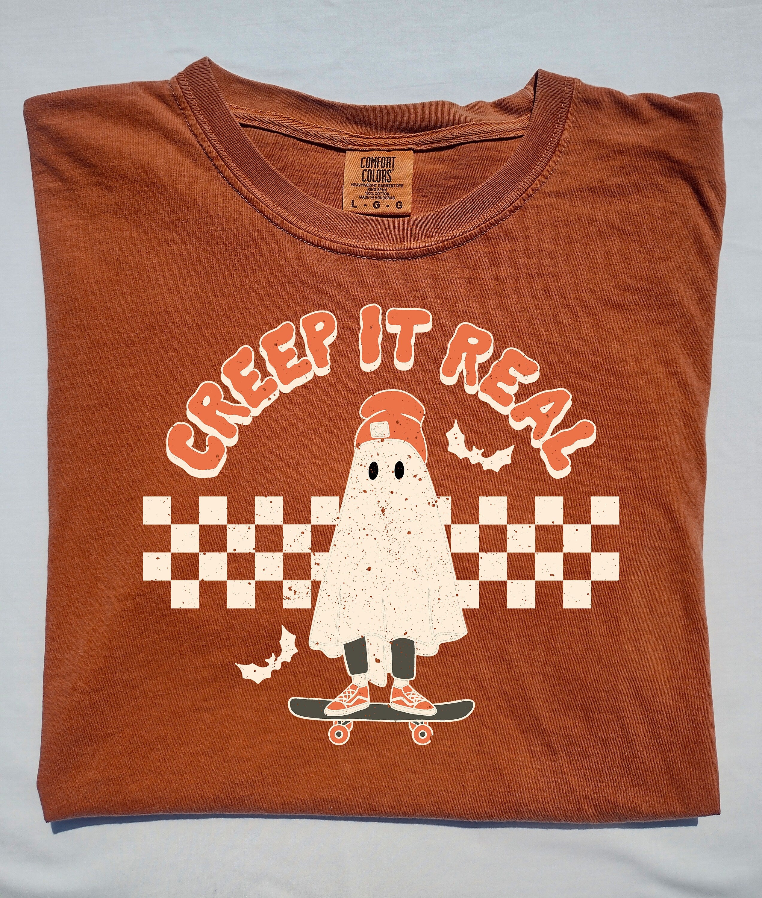 Long Sleeve Retro Halloween Comfort Colors shirt, Creep it Real Shirt, Vintage Ghost Halloween Shirt, Witch Shirt, Retro Fall Shirt