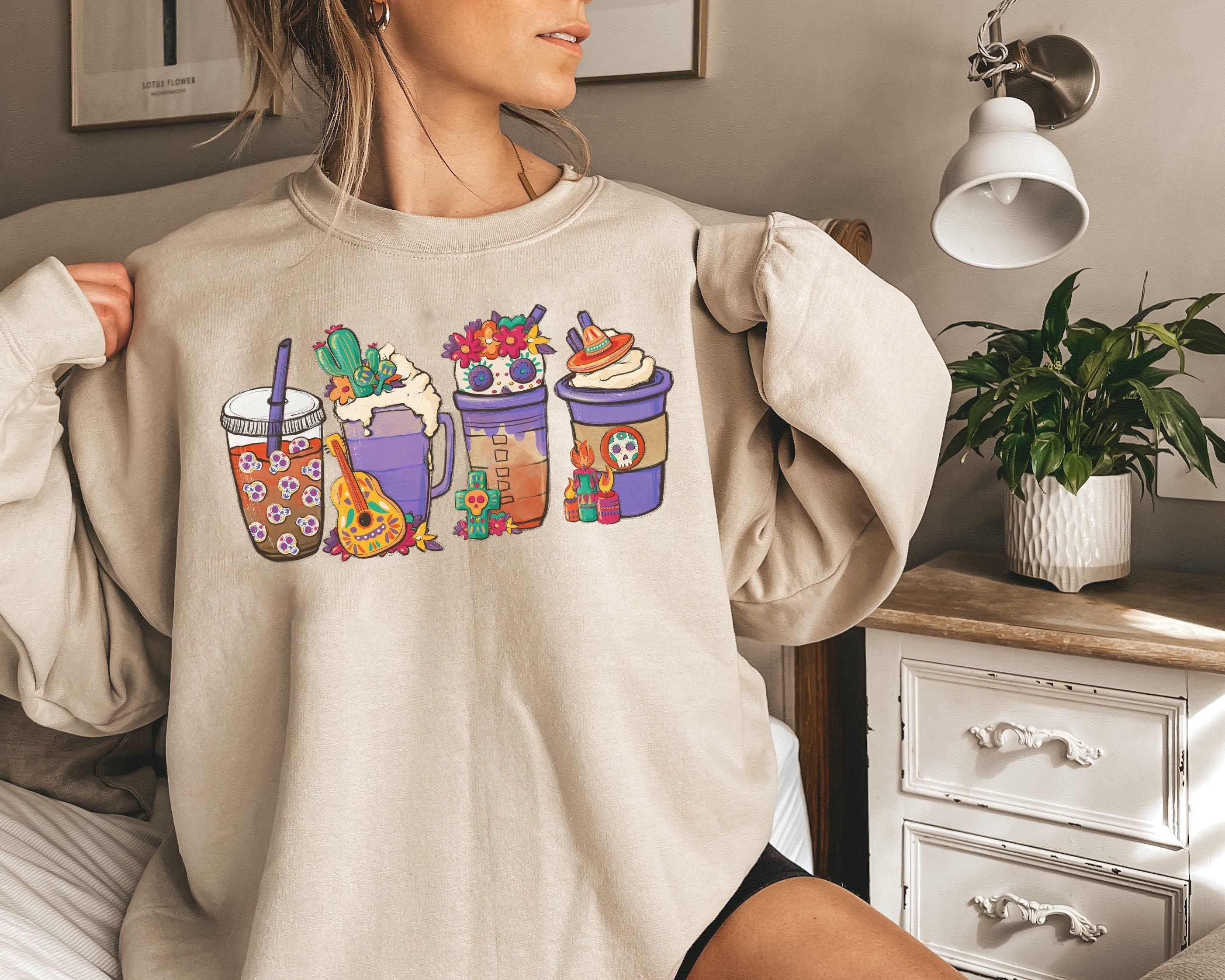 Day of the Dead Sweatshirt, Day of the Dead Holiday Mom Shirt, Vintage Sweater, Mama Shirt, Womens Cute Pumpkin Halloween Graphic
