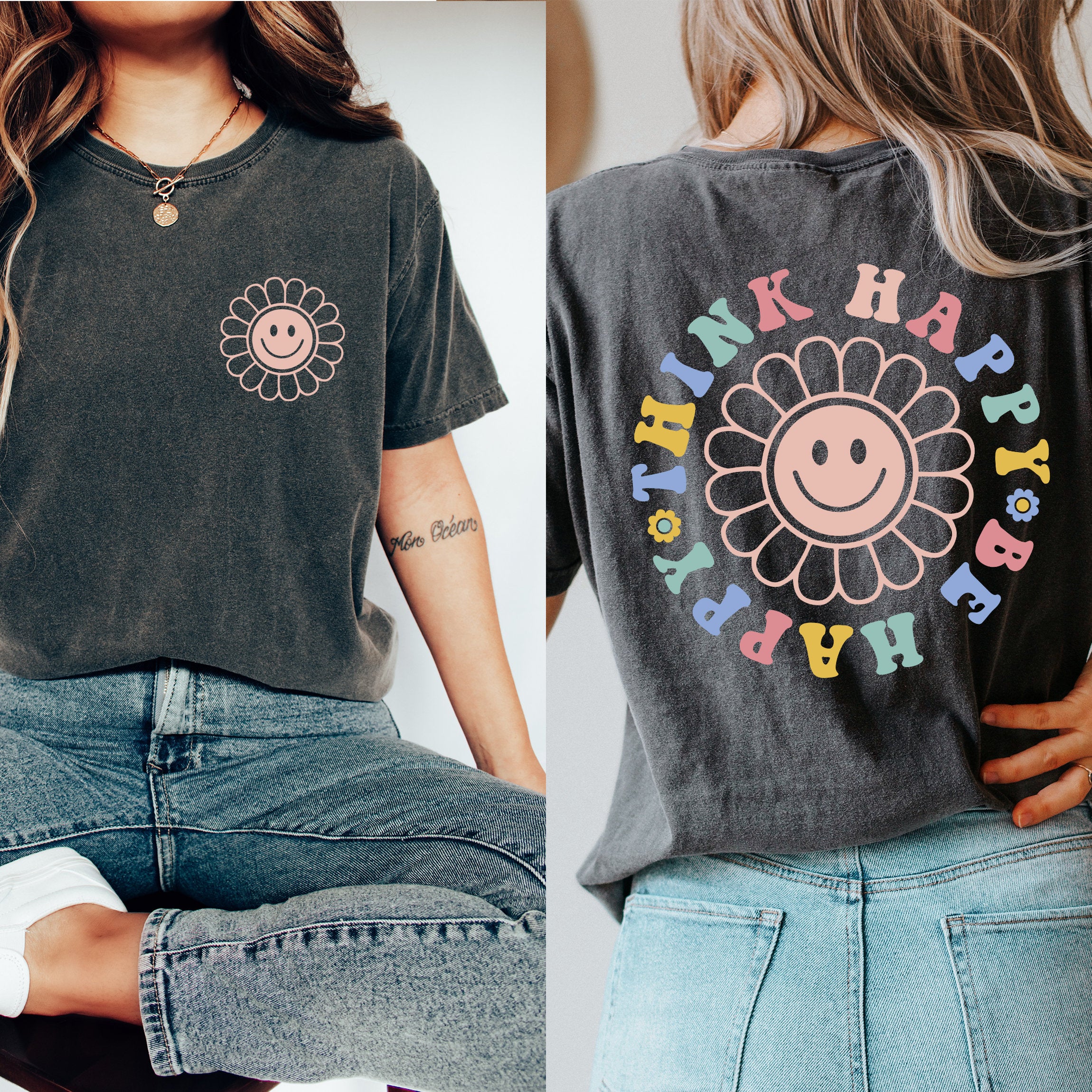 Comfort Colors Tee, Choose Happy Shirt, Happy Shirt, Quote Shirt, Womens Oversized Shirt, Oversized Shirt, Inspirational Shirt, Shirts