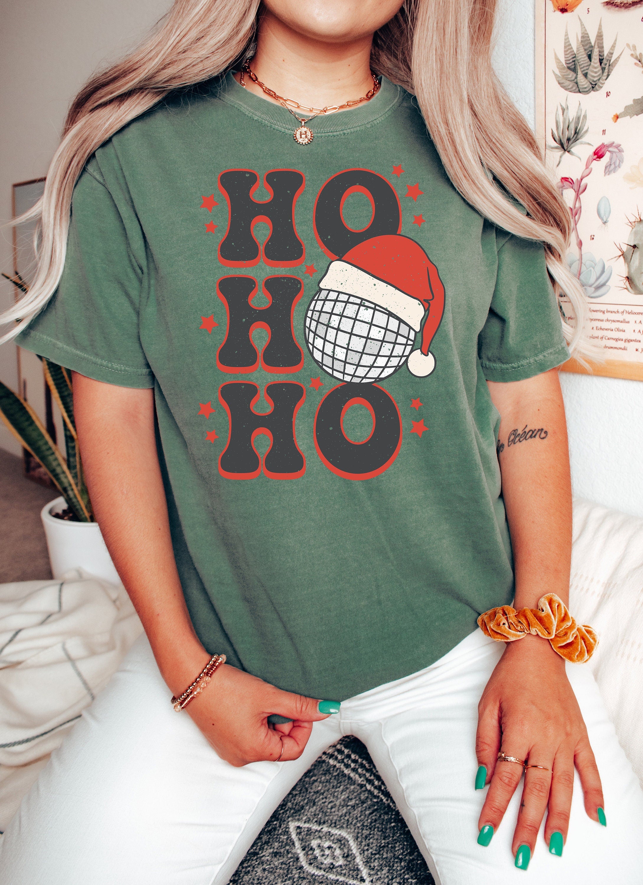 Retro Christmas Comfort Colors Shirt, Ho Ho Ho New Years Shirt, Vintage Santa Christmas Shirt, Retro Holiday Shirt, Ugly Sweater Shirt