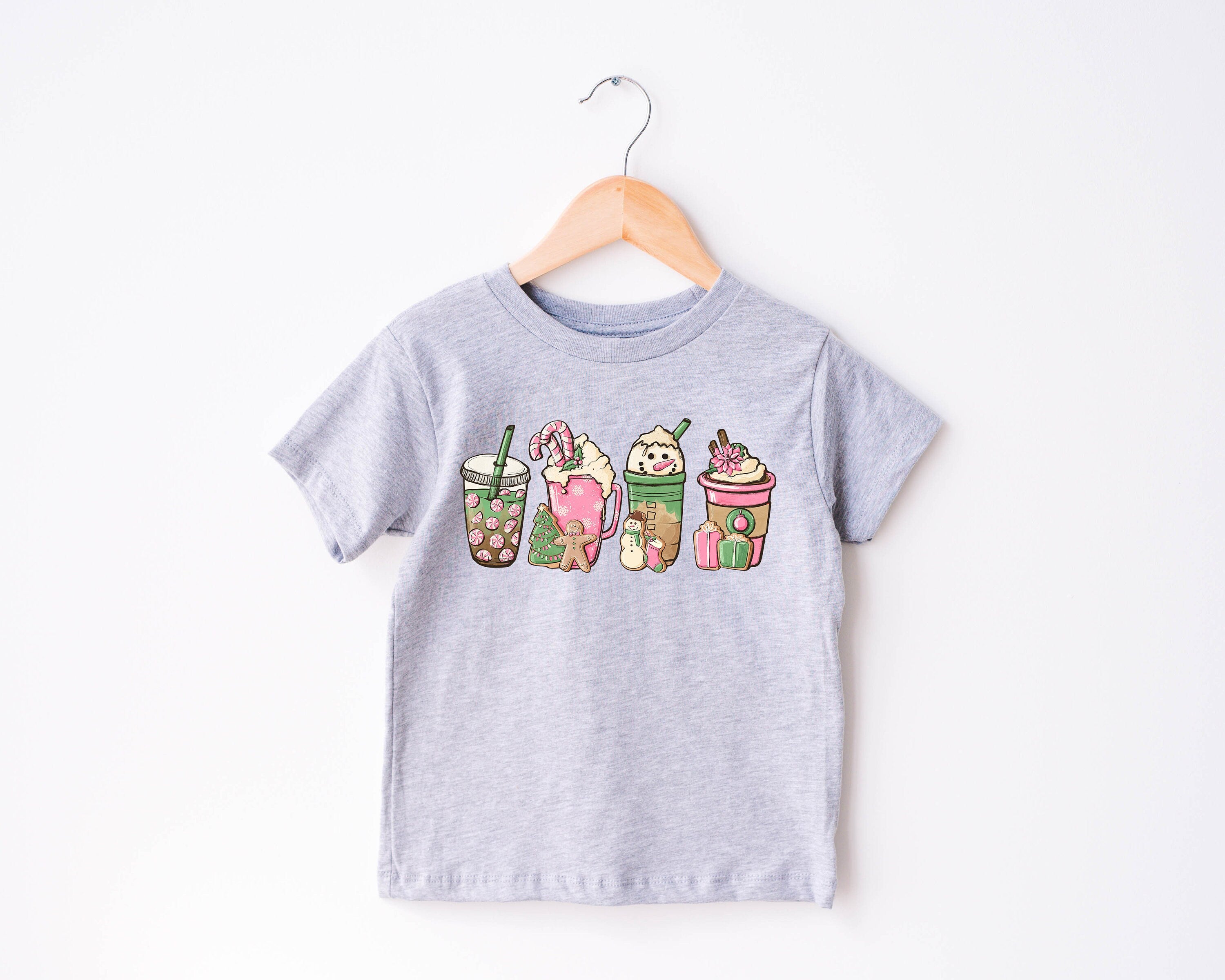 Hot Cocoa Lover Toddler Tee, Christmas Season Shirt, Cute Holiday Girls Shirt, Toddler Youth Santa Tee, Retro Boho Cute Vintage Bodysuit