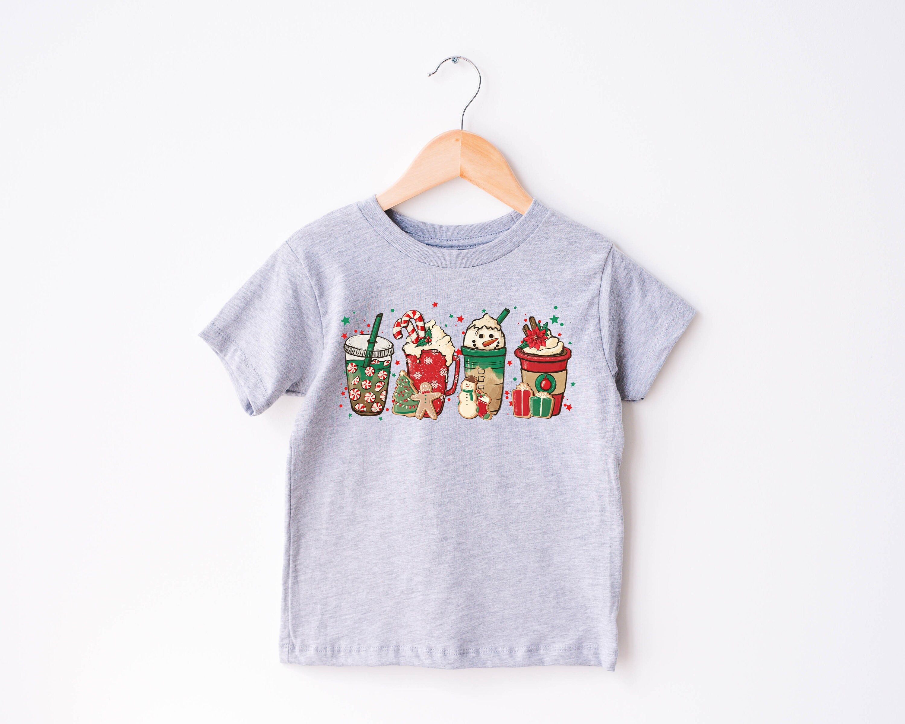 Hot Cocoa Lover Toddler Tee, Christmas Season Shirt, Cute Holiday Girls Shirt, Toddler Youth Santa Tee, Retro Boho Cute Vintage Bodysuit