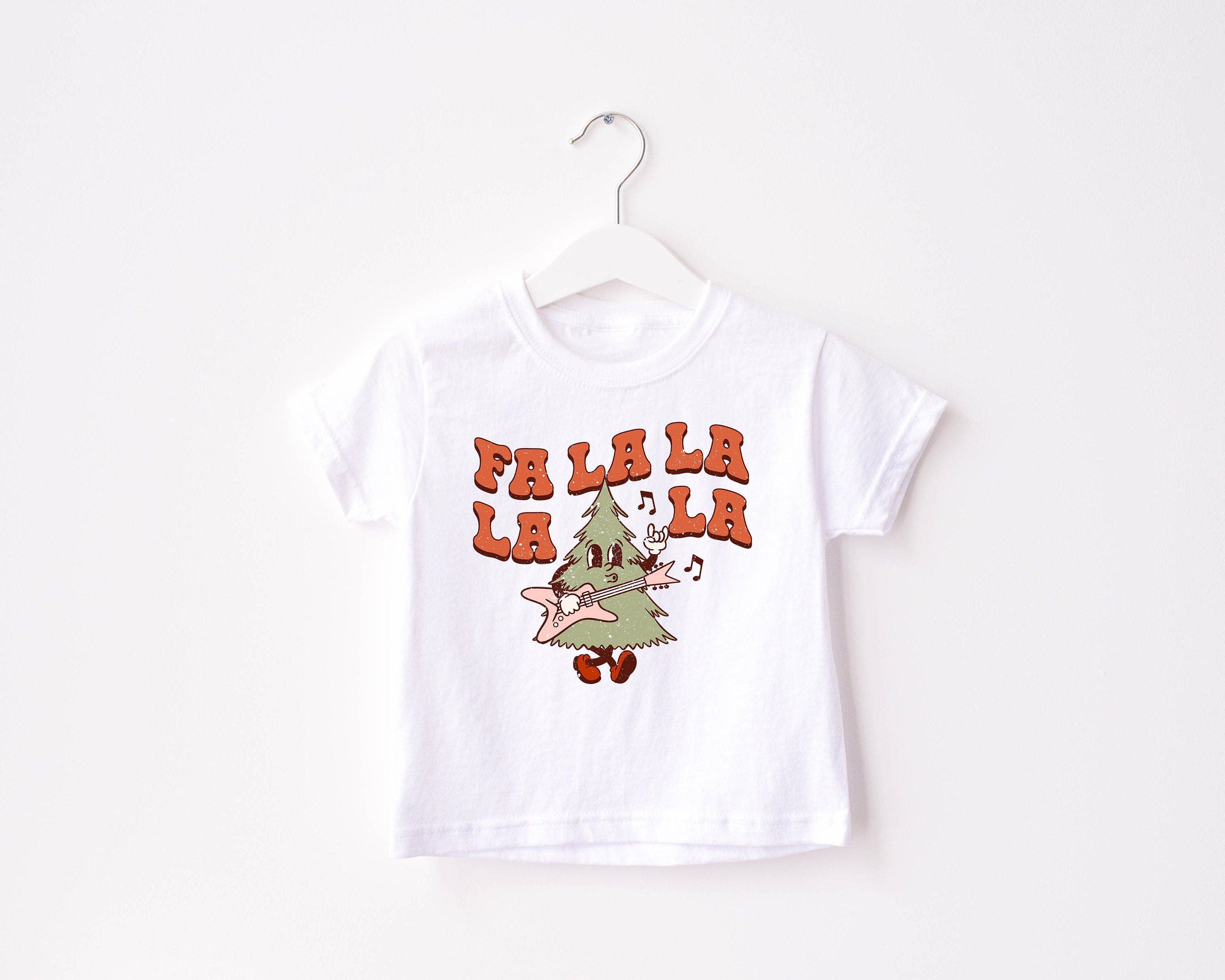 Fa La La La Tree Toddler Tee, Christmas Season Shirt, Cute Holiday Girls Shirt, Toddler Youth Santa Tee, Retro Boho Cute Vintage Bodysuit