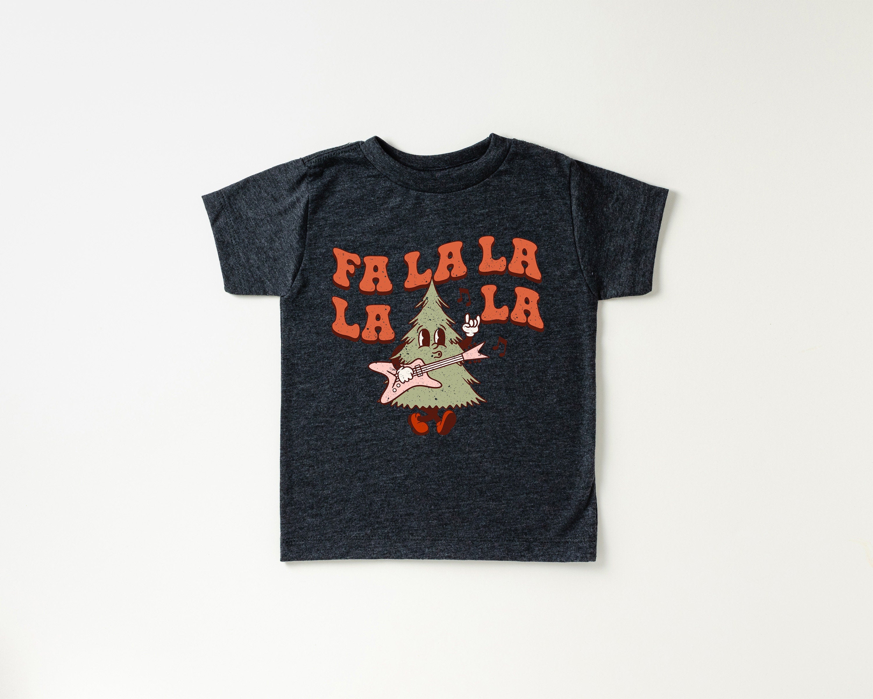 Fa La La La Tree Toddler Tee, Christmas Season Shirt, Cute Holiday Girls Shirt, Toddler Youth Santa Tee, Retro Boho Cute Vintage Bodysuit