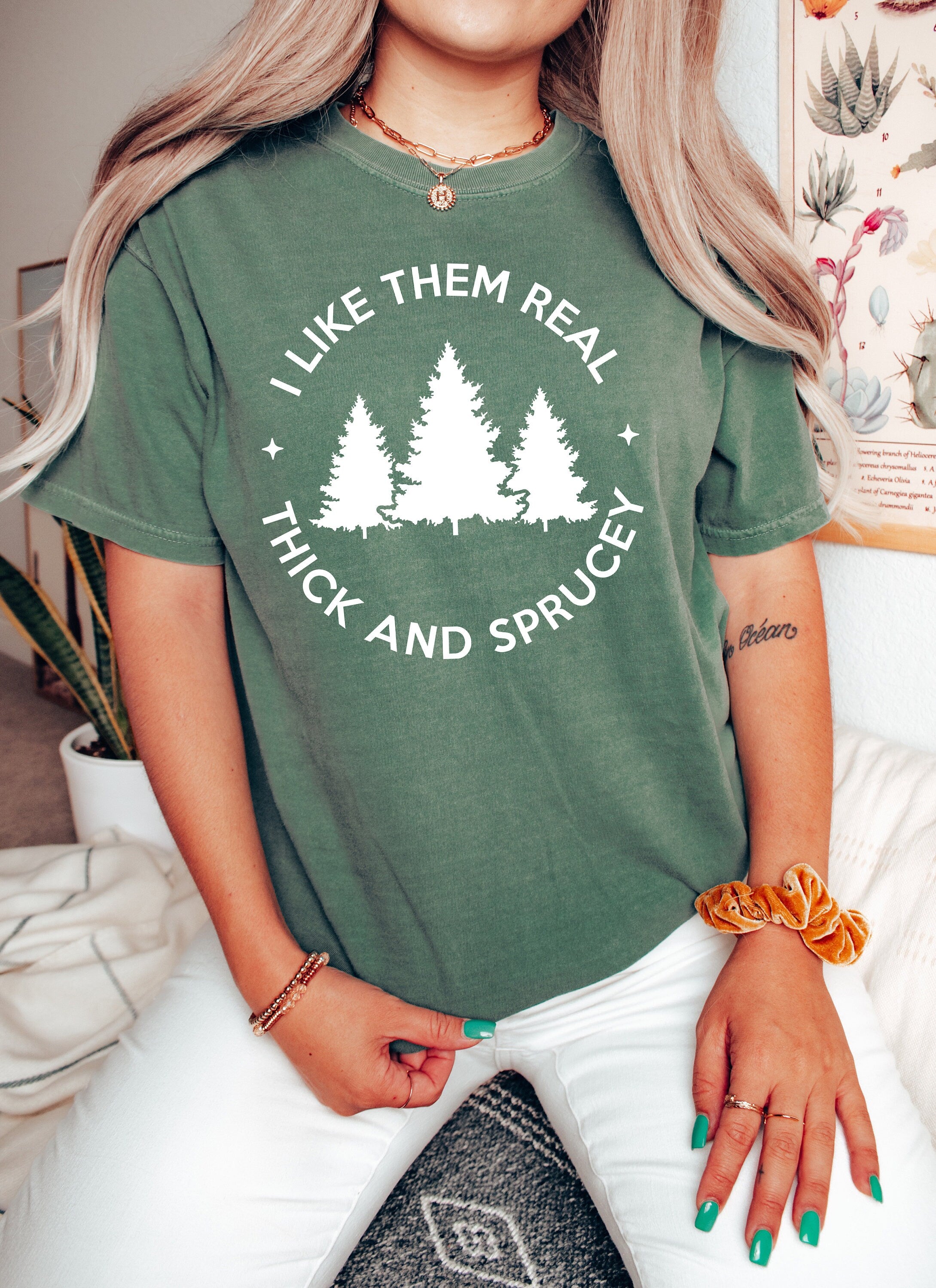 Retro Christmas Comfort Colors Shirt, Thick and Sprucy Tree Shirt, Vintage Santa Christmas Shirt, Retro Holiday Shirt, Ugly Sweater Shirt