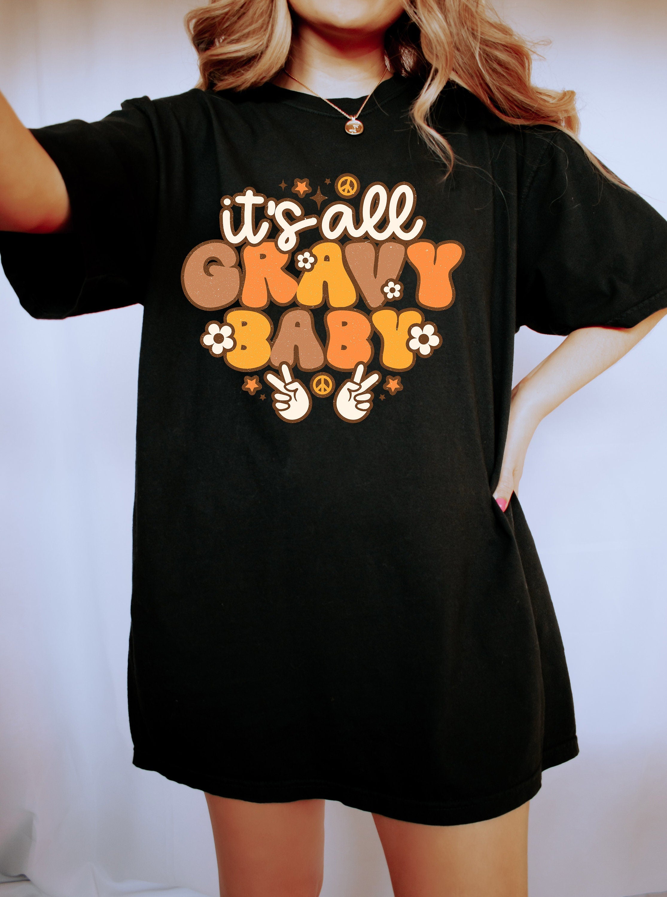 Retro Fall Comfort Colors Shirt, It's All Gravy Baby, Vintage Thanksgiving Pumpkin Shirt, Witch Shirt, Retro Fall Shirt, Autumn Shirt