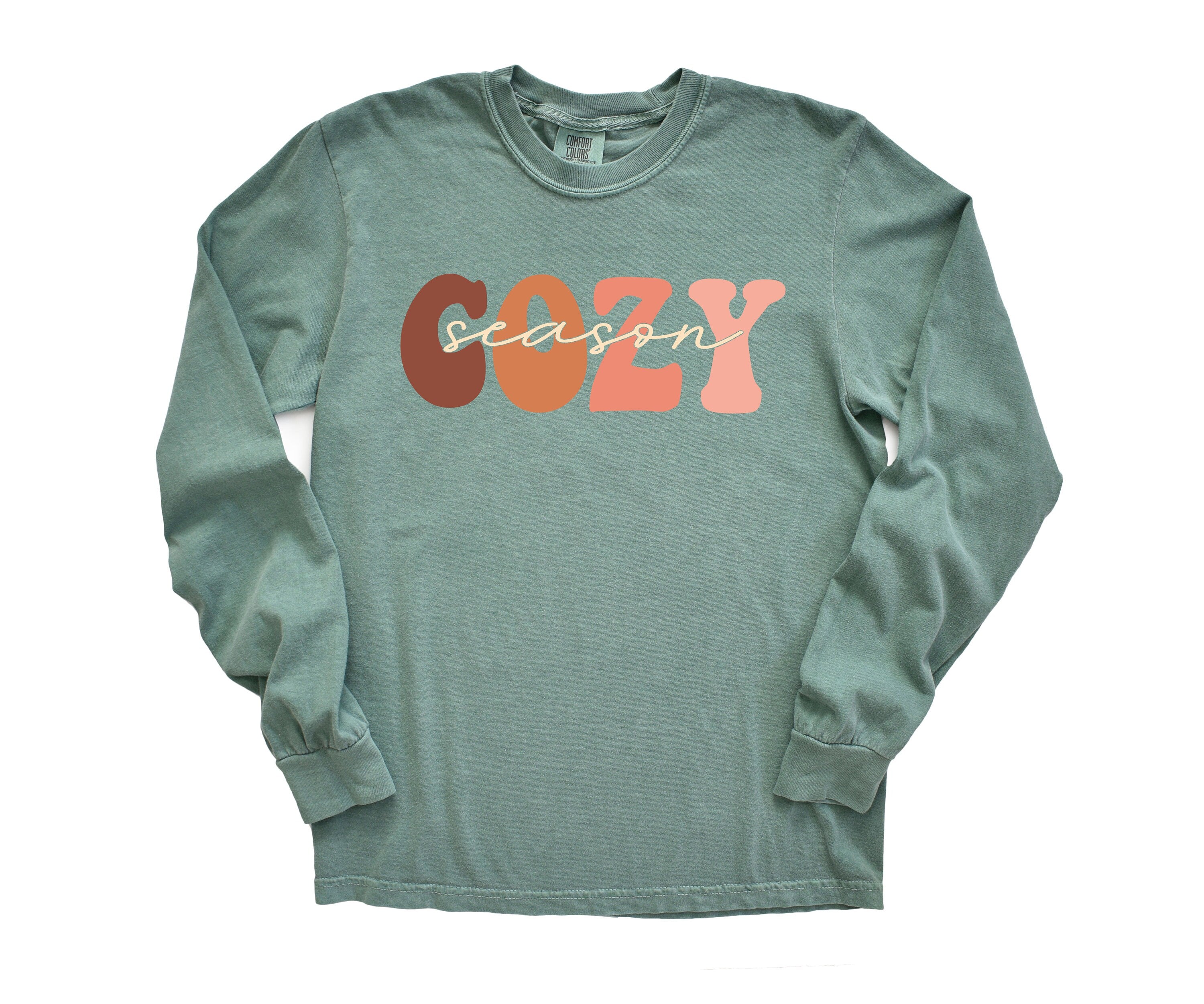 Long Sleeve Retro Fall Comfort Colors Shirt, Cozy Season Tee, Vintage Thanksgiving Pumpkin Shirt, Retro Fall Shirt, Autumn Shirt