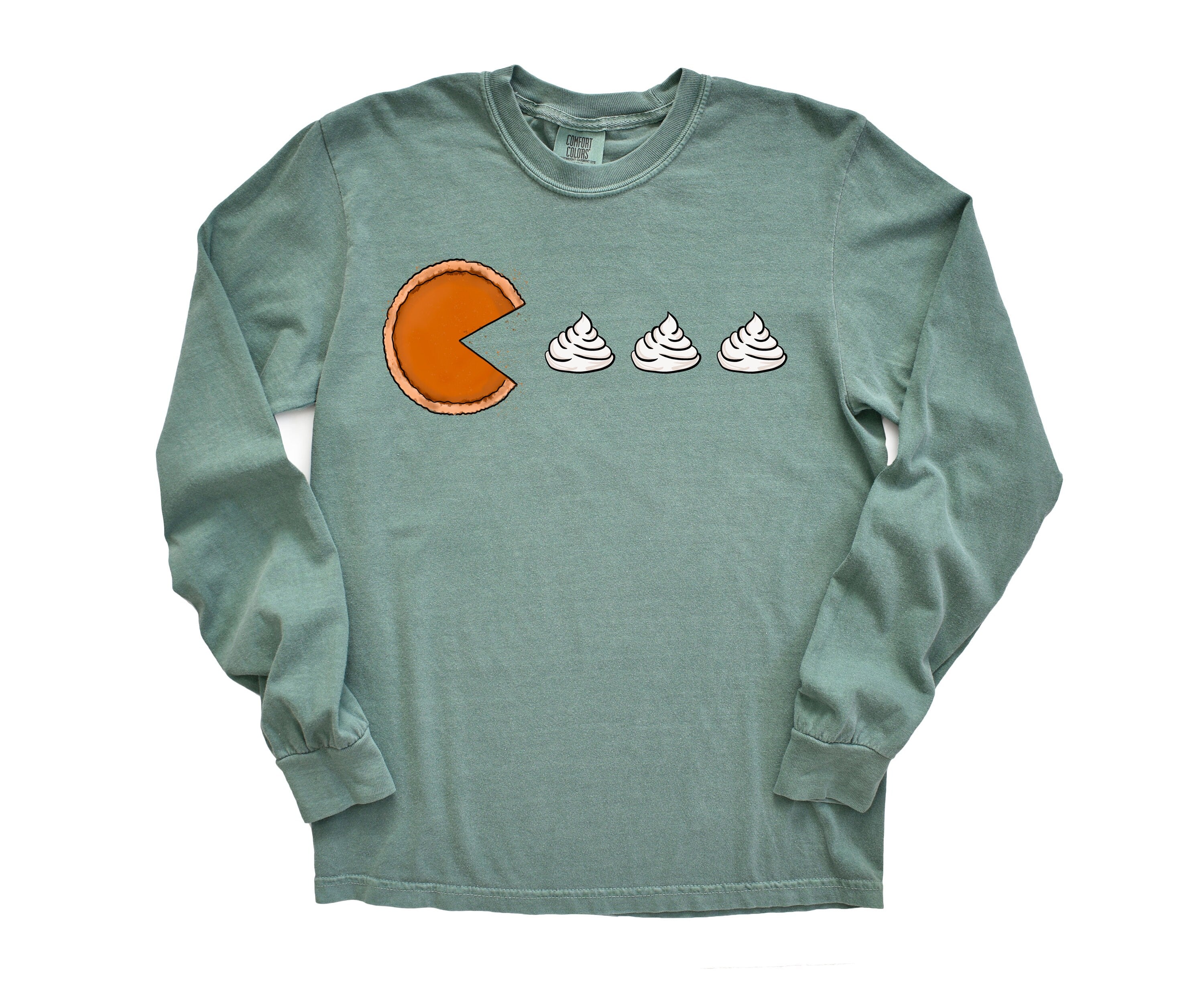 Long Sleeve Retro Fall Comfort Colors Shirt, Retro Arcade Game Shirt, Vintage Thanksgiving Pumpkin Shirt,  Retro Fall Shirt, Autumn Shirt