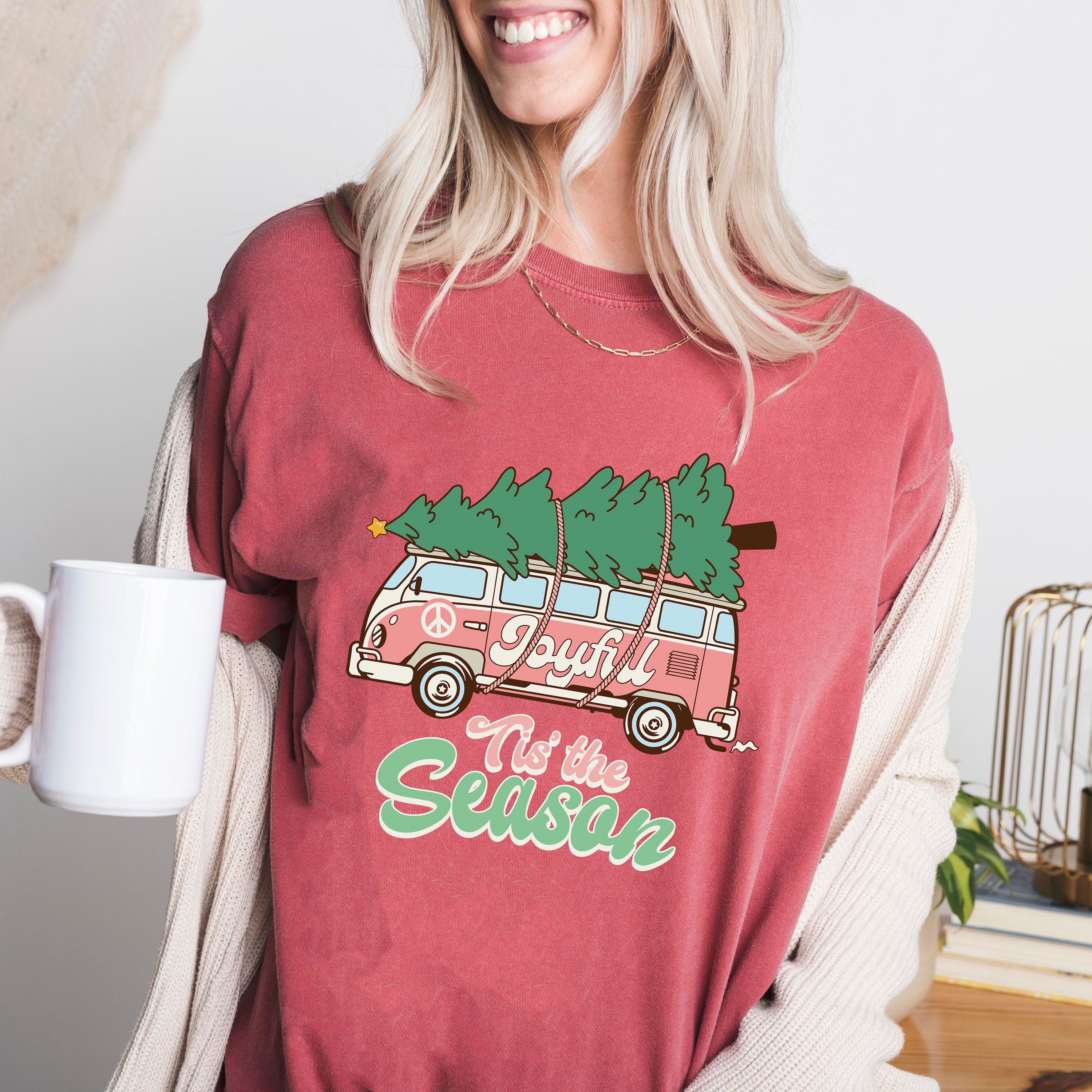 Retro Christmas Comfort Colors Shirt, Tis The Season Santa Shirt, Vintage Santa Christmas Shirt, Retro Holiday Shirt, Ugly Sweater Shirt