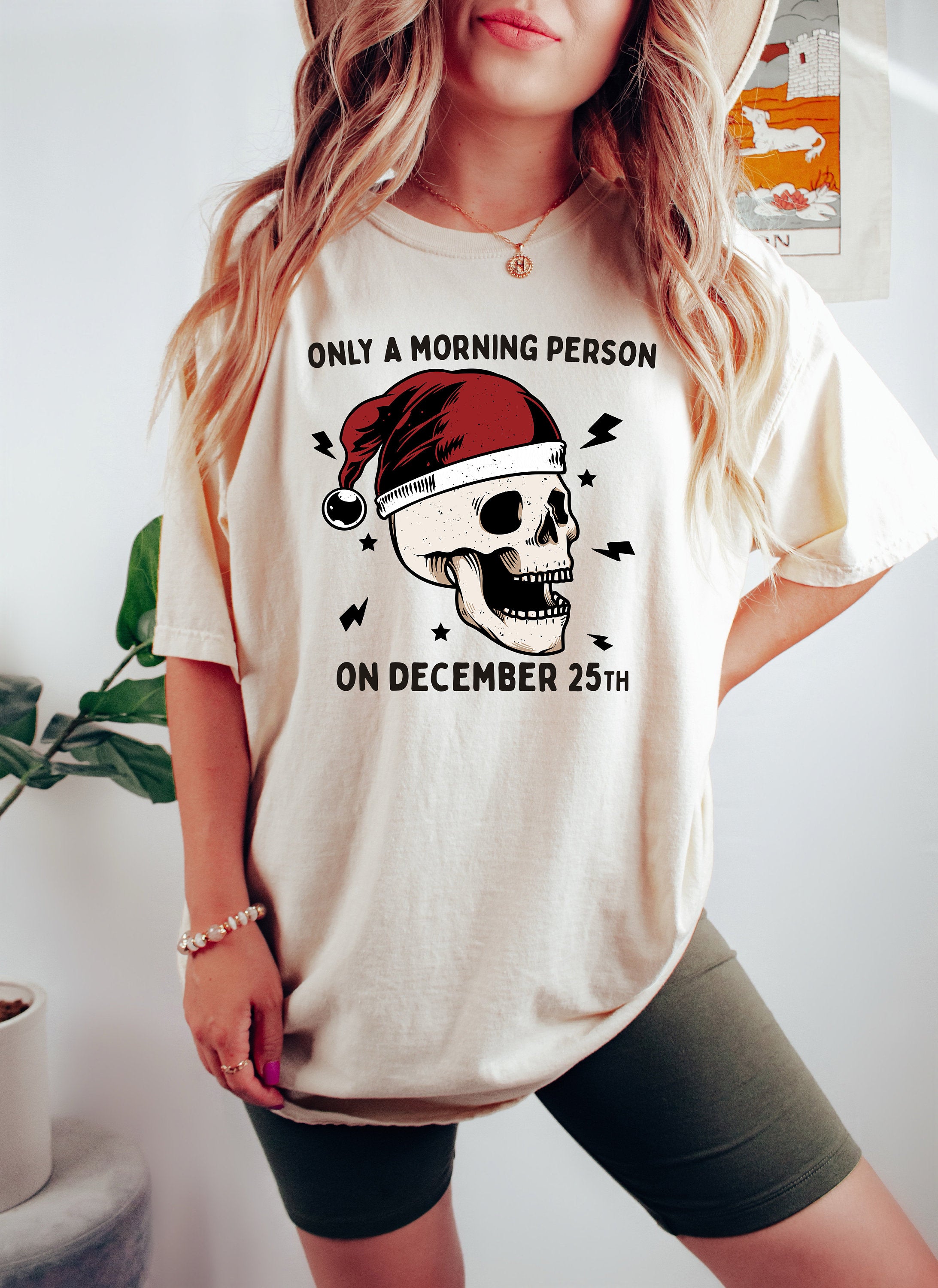 Retro Christmas Comfort Colors Shirt, Not A Morning Person Shirt, Vintage Santa Christmas Shirt, Retro Holiday Shirt, Ugly Sweater Shirt