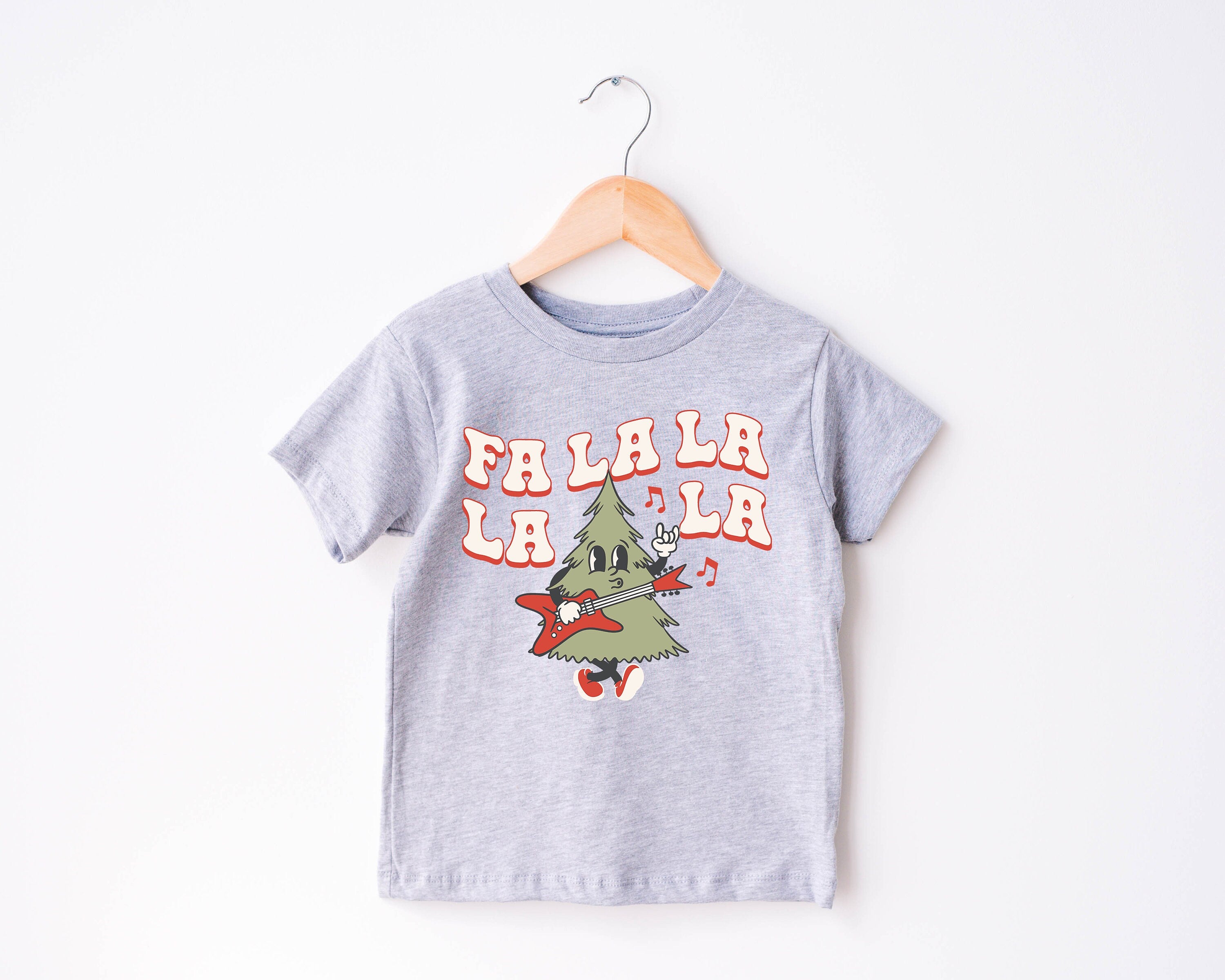 Fa La La La Tree Toddler Tee, Christmas Season Shirt, Cute Holiday Girls Shirt, Toddler Youth Santa Tee, Retro Boho Cute Vintage Bodysuit