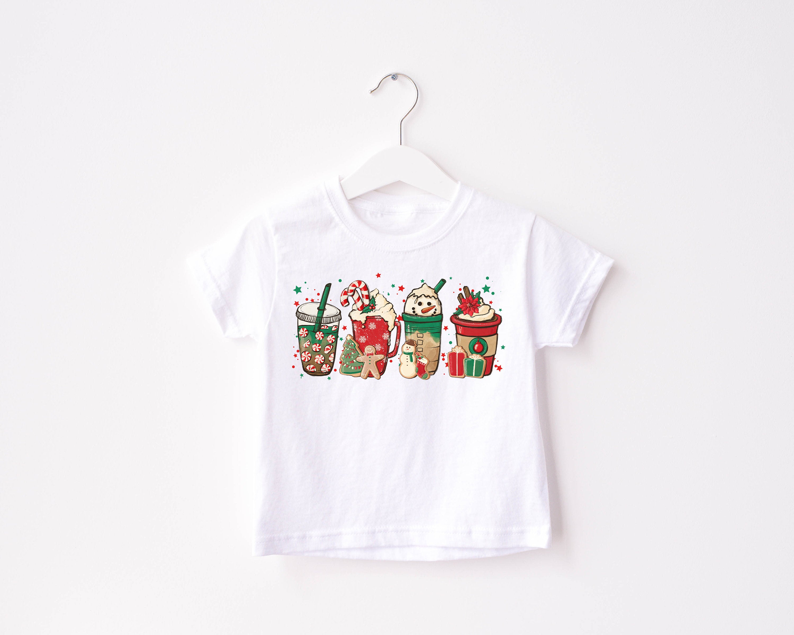 Hot Cocoa Lover Toddler Tee, Christmas Season Shirt, Cute Holiday Girls Shirt, Toddler Youth Santa Tee, Retro Boho Cute Vintage Bodysuit