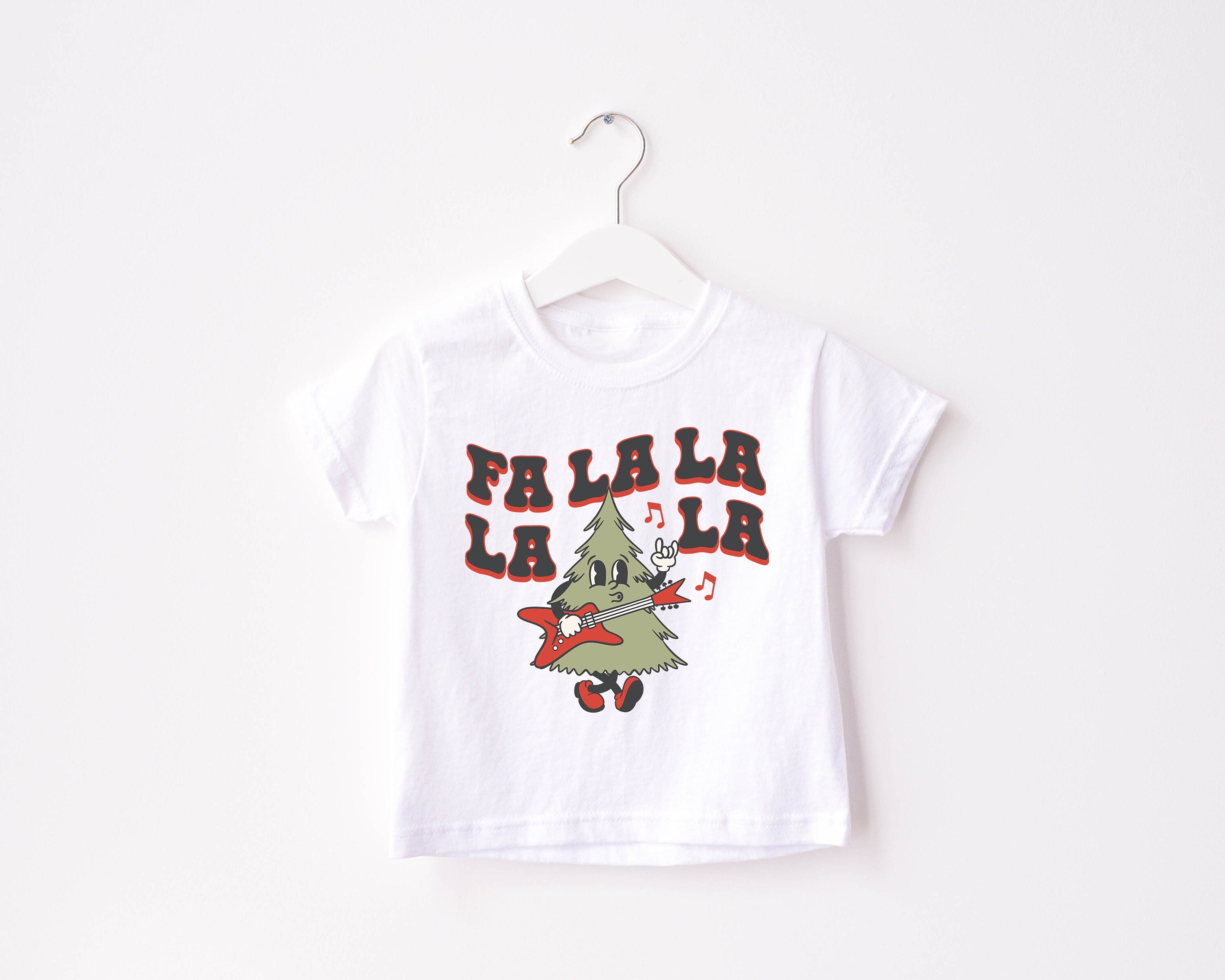 Fa La La La Tree Toddler Tee, Christmas Season Shirt, Cute Holiday Girls Shirt, Toddler Youth Santa Tee, Retro Boho Cute Vintage Bodysuit
