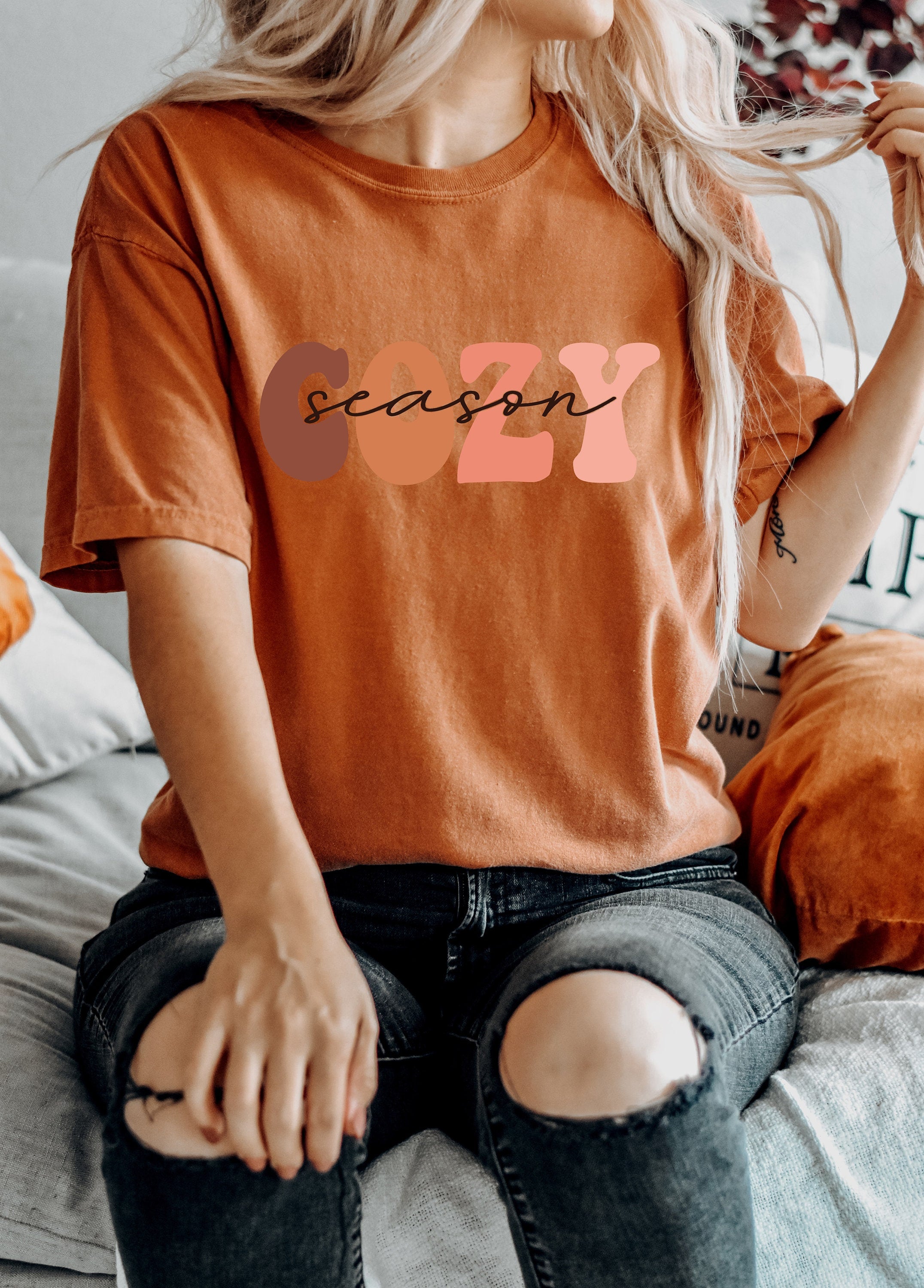 Retro Fall Comfort Colors shirt, Cozy Season Fall Shirt, Vintage Thanksgiving Pumpkin Shirt, Witch Shirt, Retro Fall Shirt, Autumn Shirt