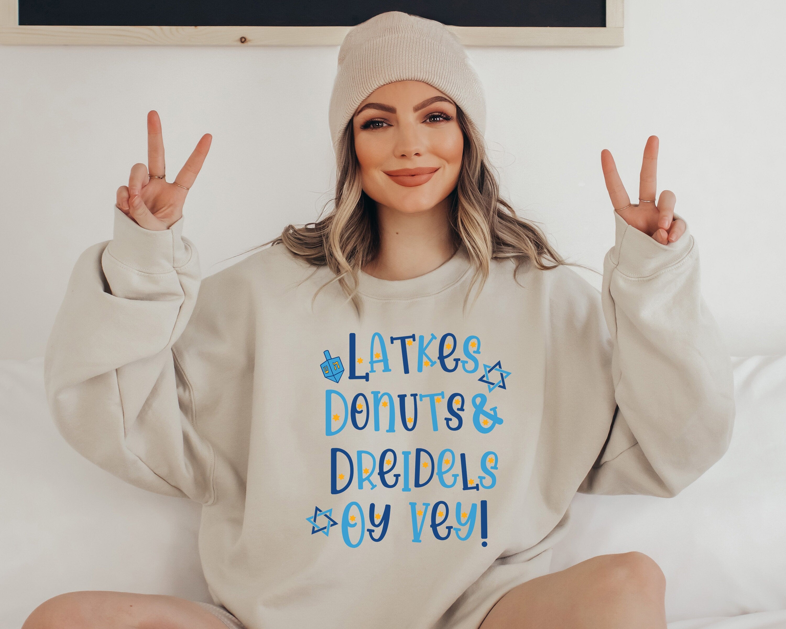 Retro Hanukkah Sweater, Happy Hanukkah, Holiday Hanukkah Sweater, Jewish Saying, Holiday Sweatshirt, Religious Sweatshirt For Jewish Holiday