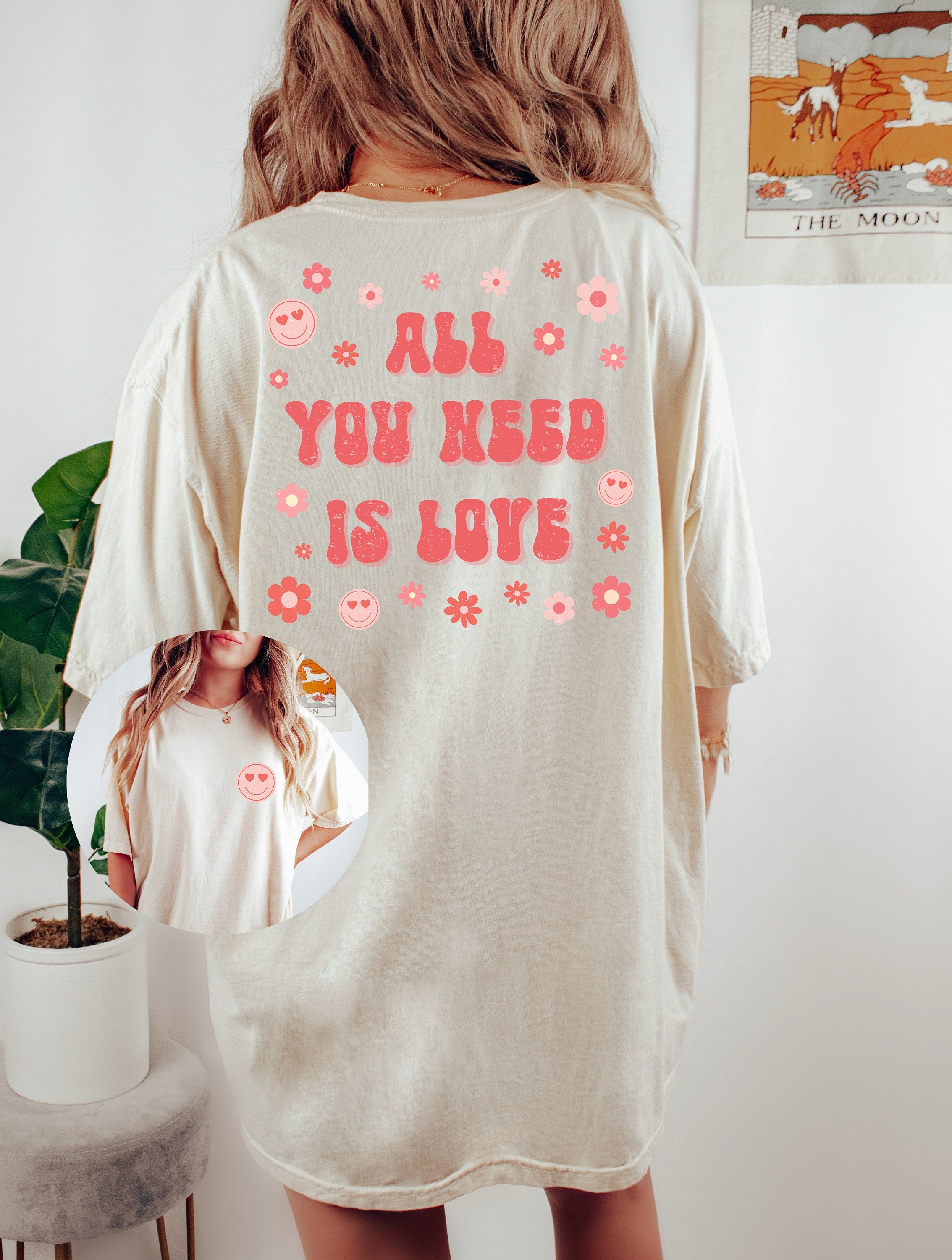 Retro Valentines Day Comfort Colors Shirt, All You Need Is Love Shirt, Vintage Couples Shirt, Love Shirt, Heart Shirt, Proud Single Shirt