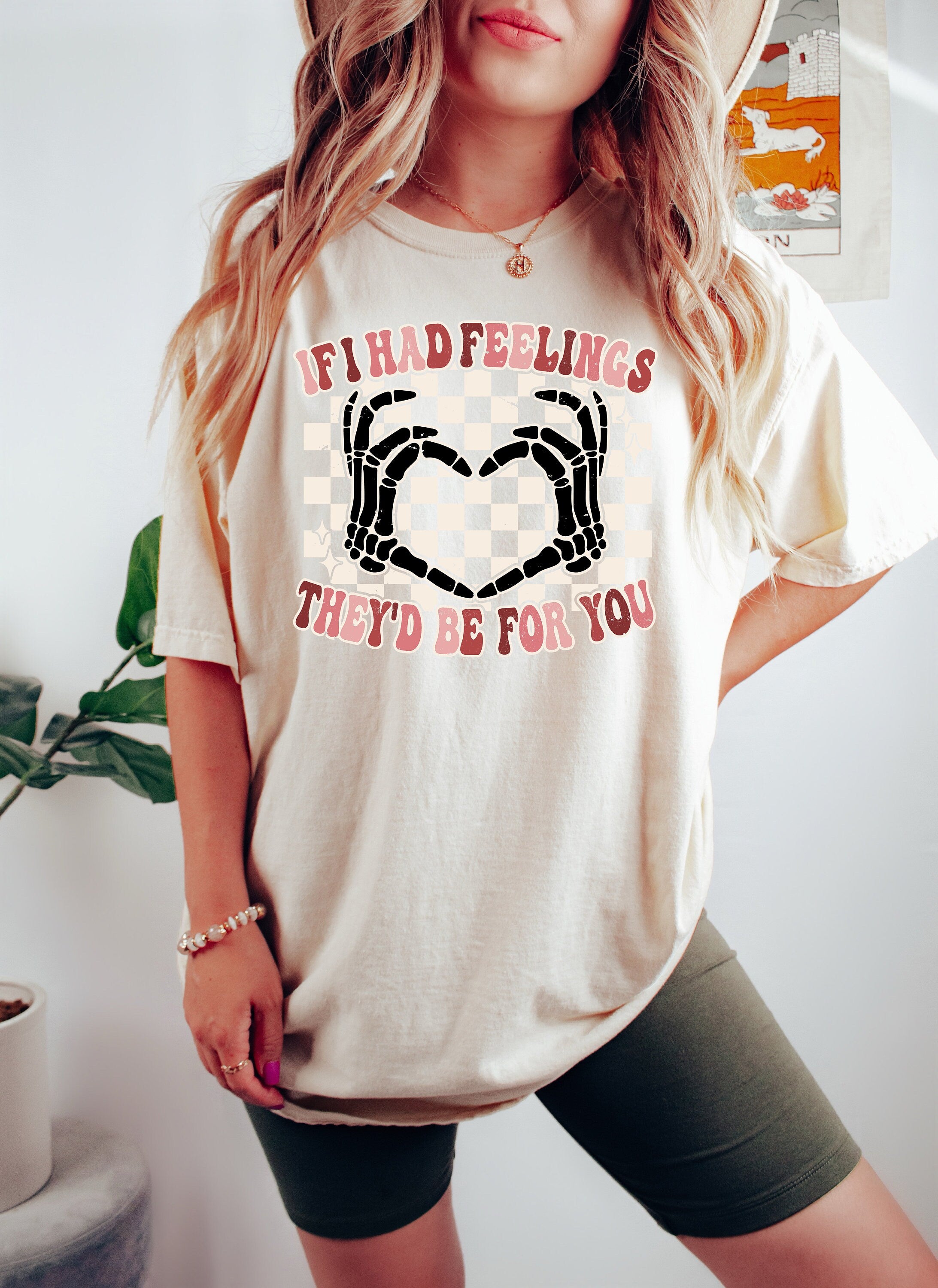 Retro Valentines Day Comfort Colors Shirt, If I Had Feelings They'd Be For You, Vintage Couples Shirt, Heart Shirt, Proud Single Shirt