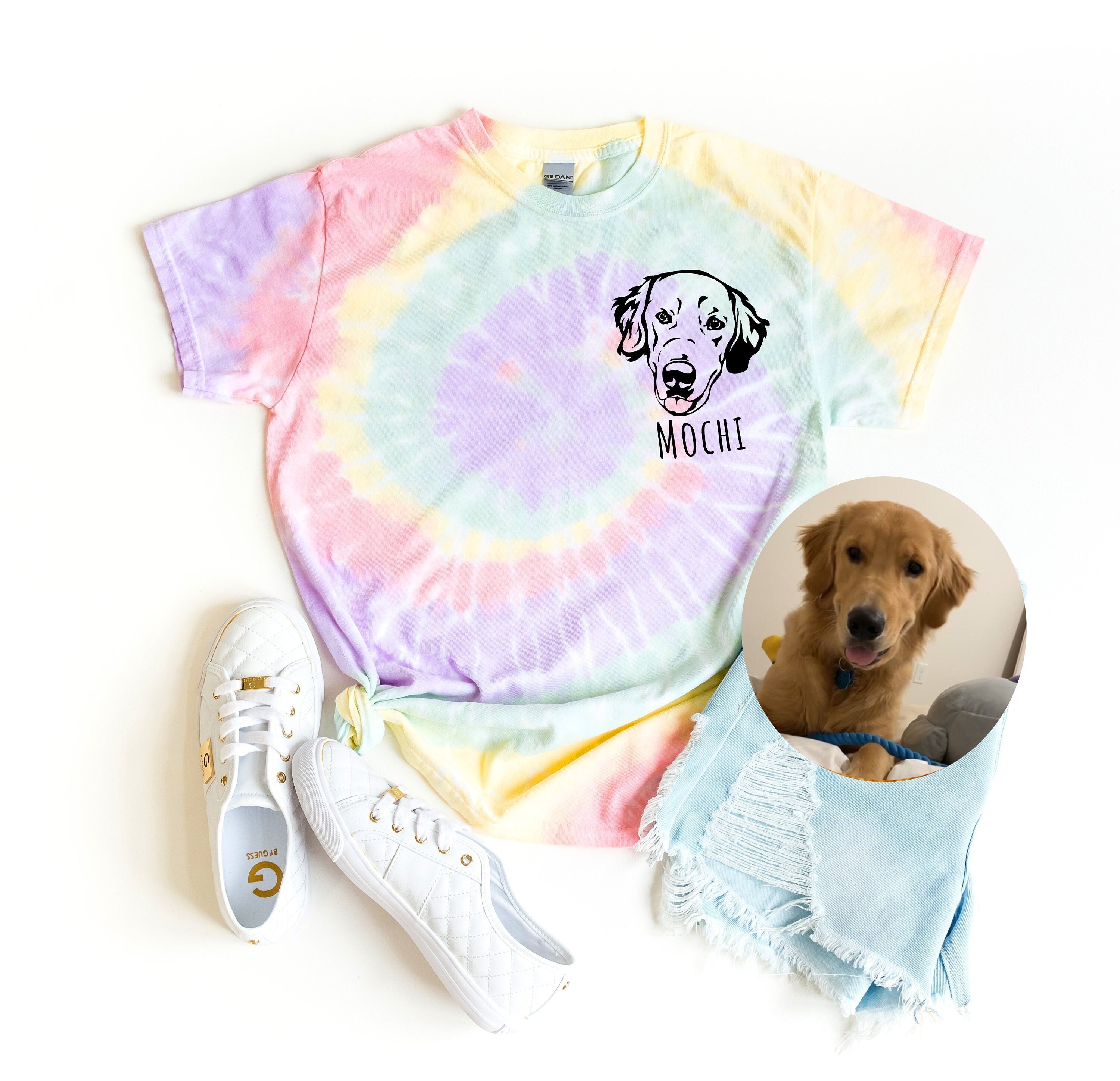 Custom Tie Dye Dog Shirt, Custom Golden Retriever shirt, Doodle Mom, Golden Doodle, custom dog, Dog Shirt, Dog mom Shirt, Golden Doodle Mama