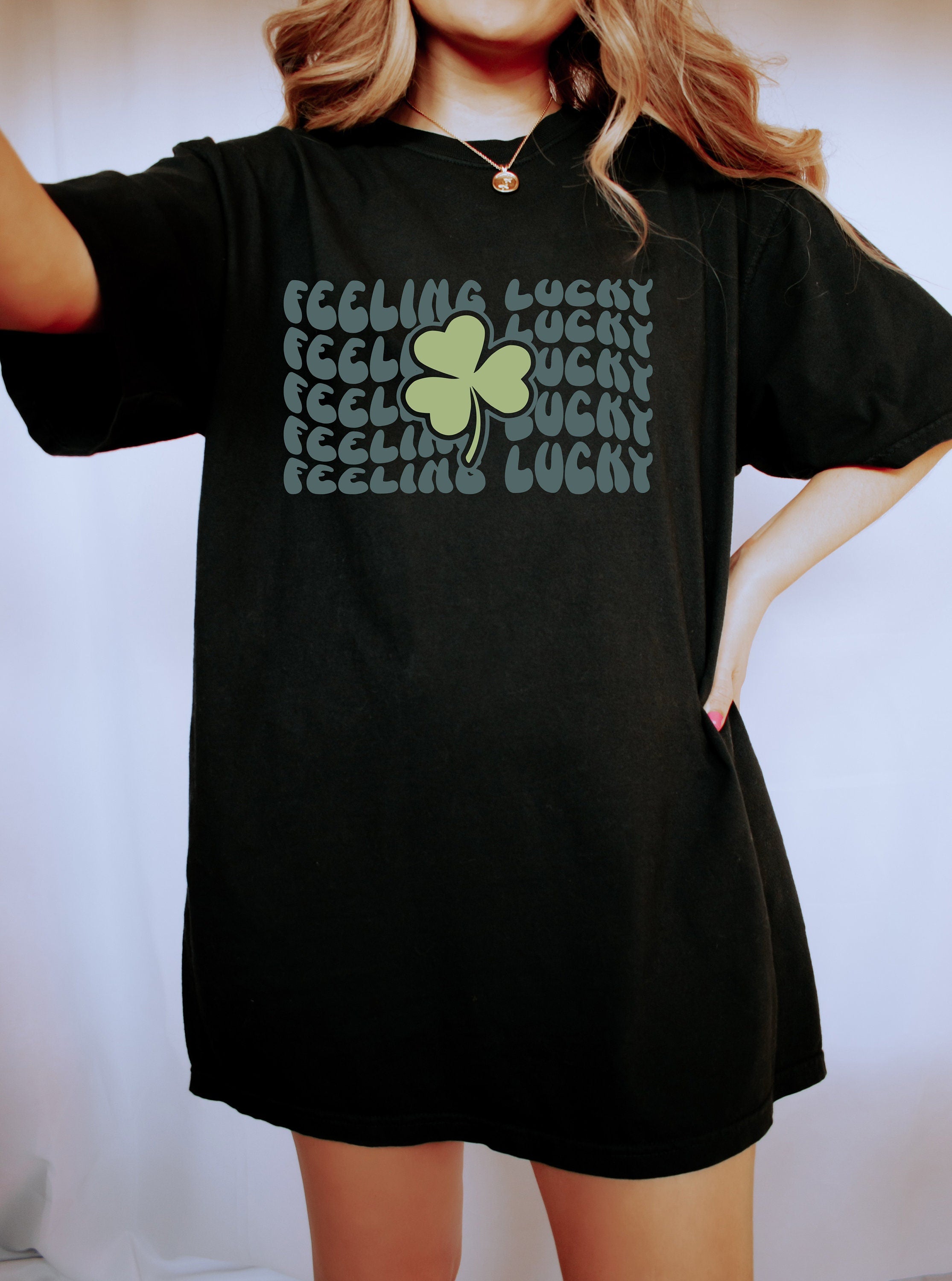 Retro St Patty's Day Comfort Colors Shirt, Feeling Lucky Shirt, Vintage St Patrick's Day Shirt, Day Drinking Shirt, Retro Shirt, Lucky Shirt