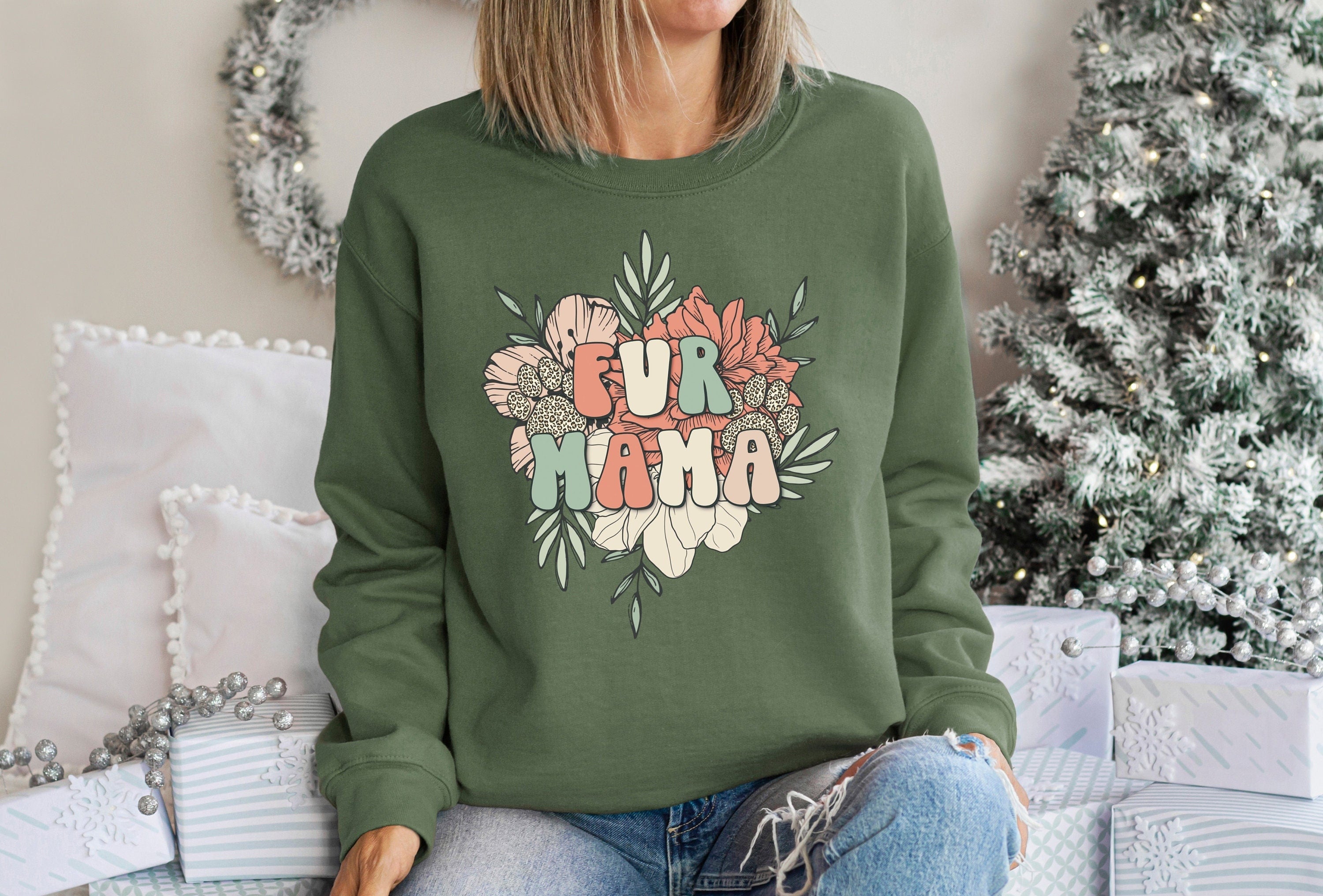 Fur Mama Sweater, Dog Mom Sweatshirt, New Dog Mom, Proud Puppy Mama, Mothers Day Gift, Golden Retriever Mom, Anti Social Dog Mom Club